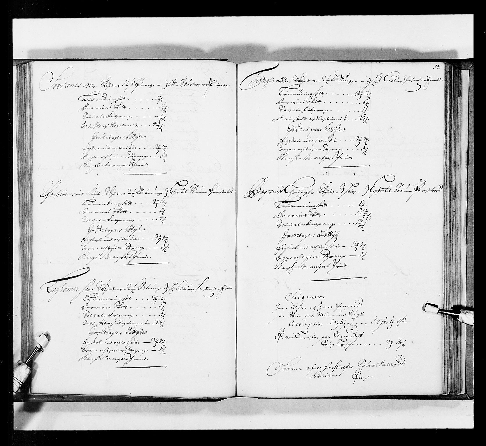 Stattholderembetet 1572-1771, AV/RA-EA-2870/Ek/L0035/0001: Jordebøker 1662-1720: / Matrikkel for Nedre Romerike, 1695, p. 53b-54a