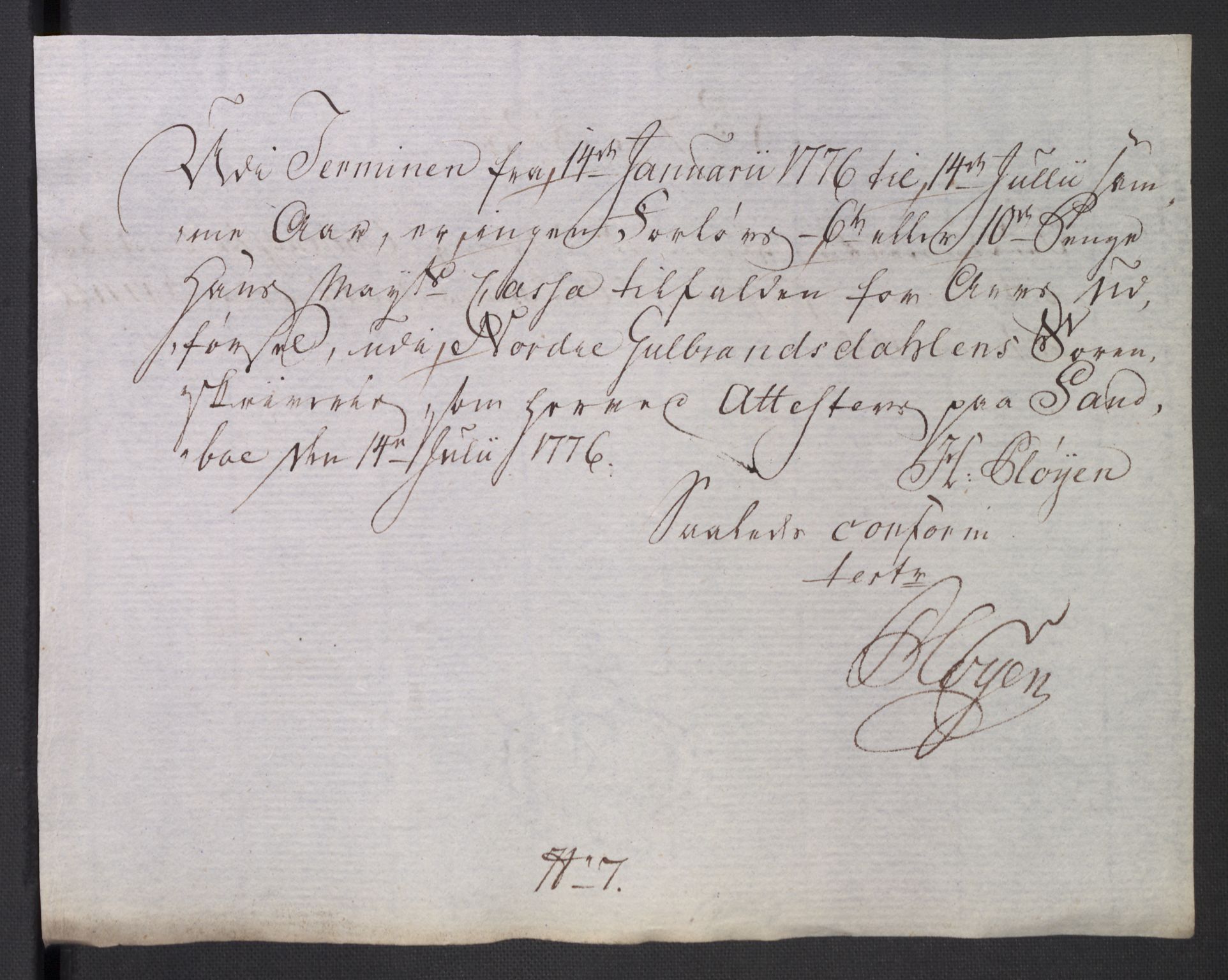 Rentekammeret inntil 1814, Reviderte regnskaper, Mindre regnskaper, AV/RA-EA-4068/Rb/L0014: Opplands amt, 1771-1779, p. 940