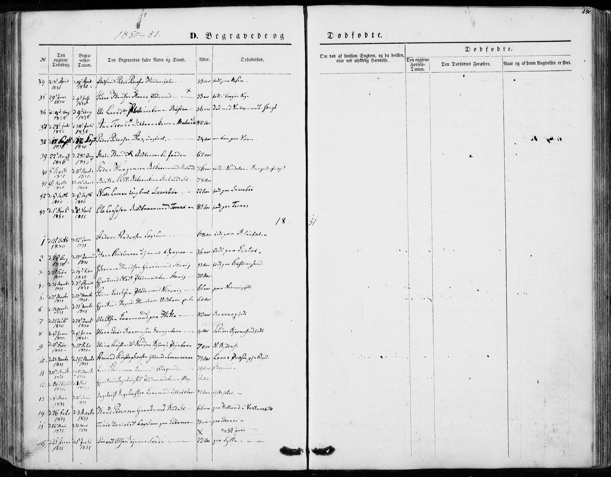 Ministerialprotokoller, klokkerbøker og fødselsregistre - Møre og Romsdal, SAT/A-1454/565/L0748: Parish register (official) no. 565A02, 1845-1872, p. 240