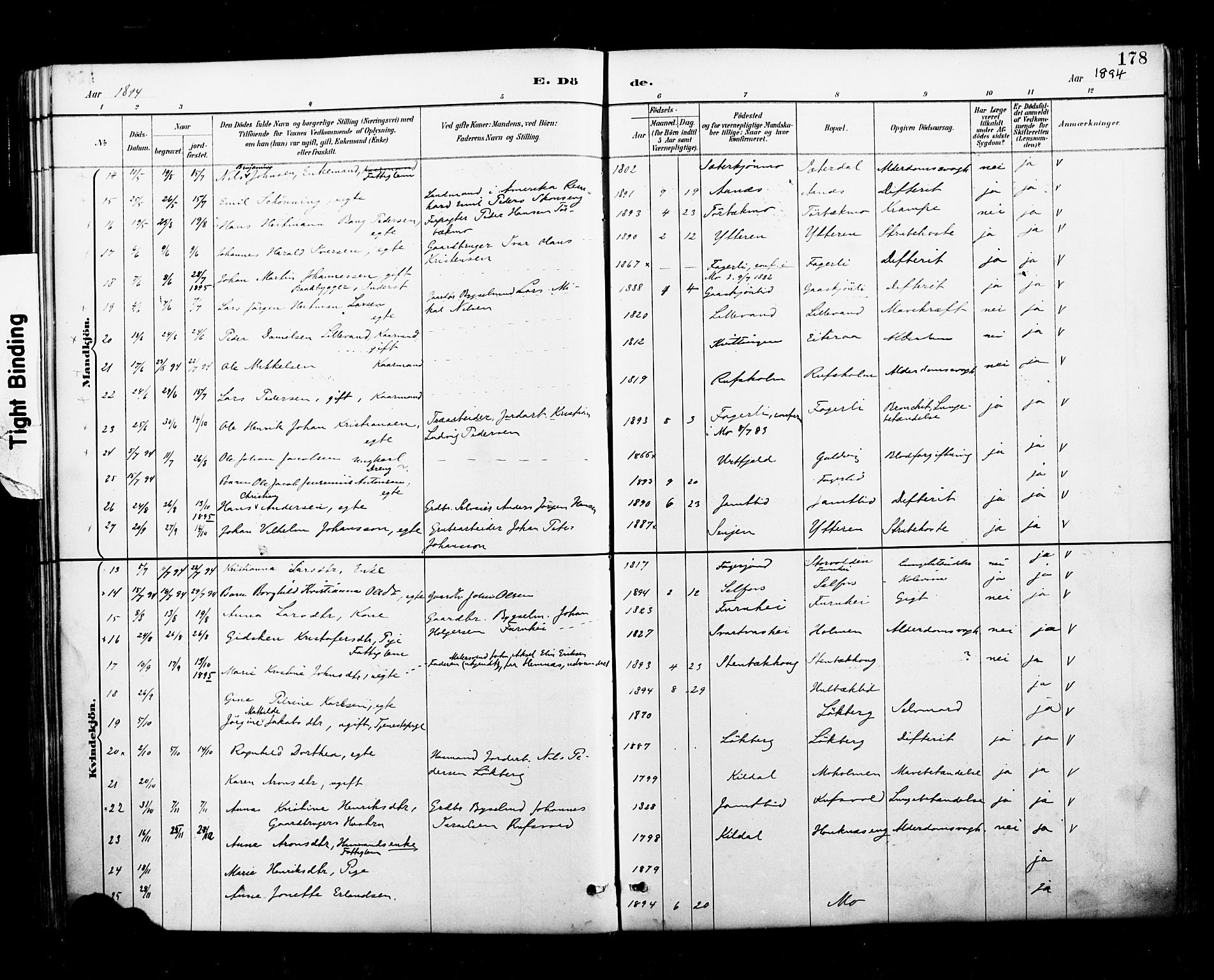 Ministerialprotokoller, klokkerbøker og fødselsregistre - Nordland, AV/SAT-A-1459/827/L0401: Parish register (official) no. 827A13, 1887-1905, p. 178