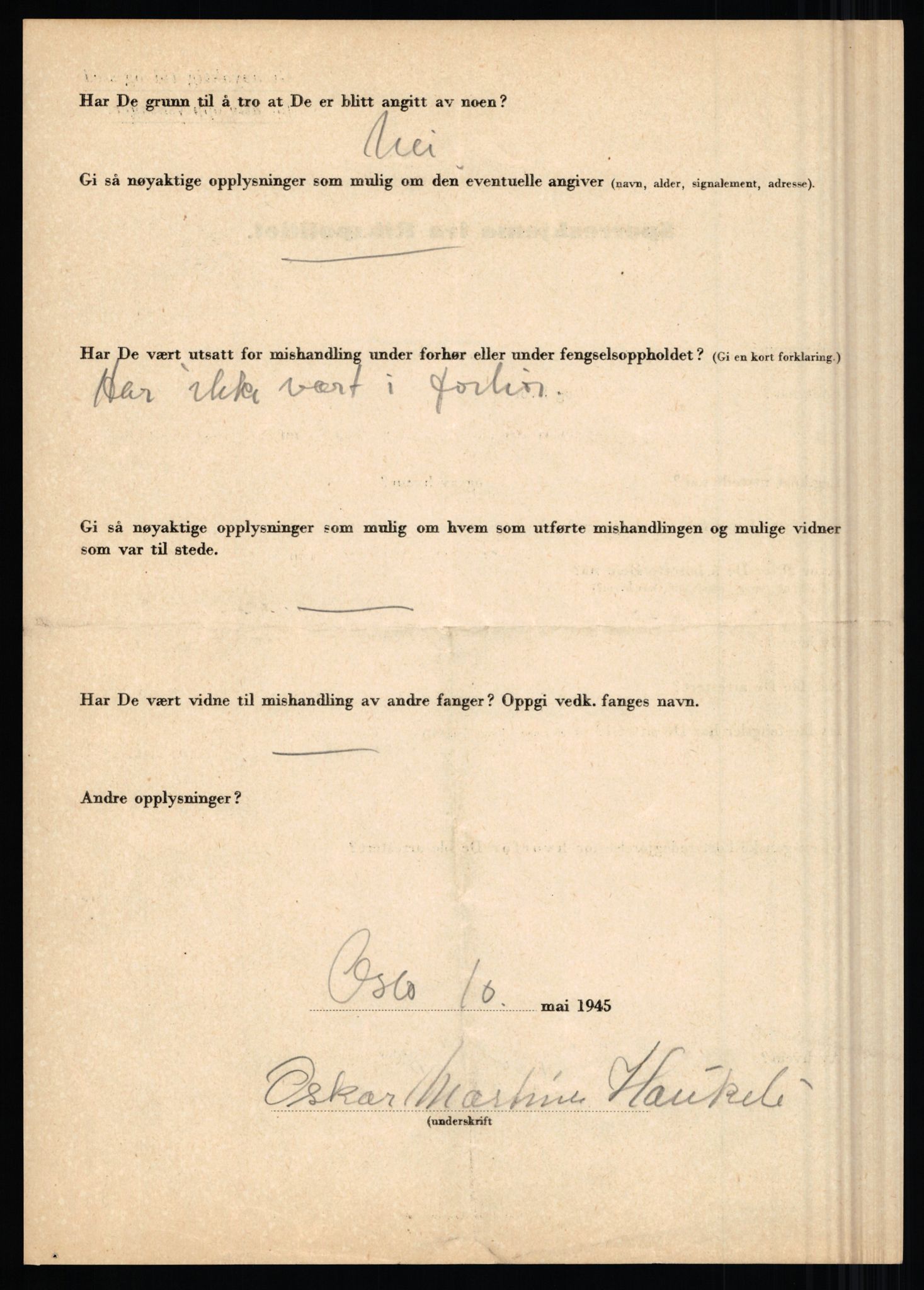 Rikspolitisjefen, AV/RA-S-1560/L/L0006: Hansen, Adolf Boye - Hemstad, Gunnar, 1940-1945, p. 868