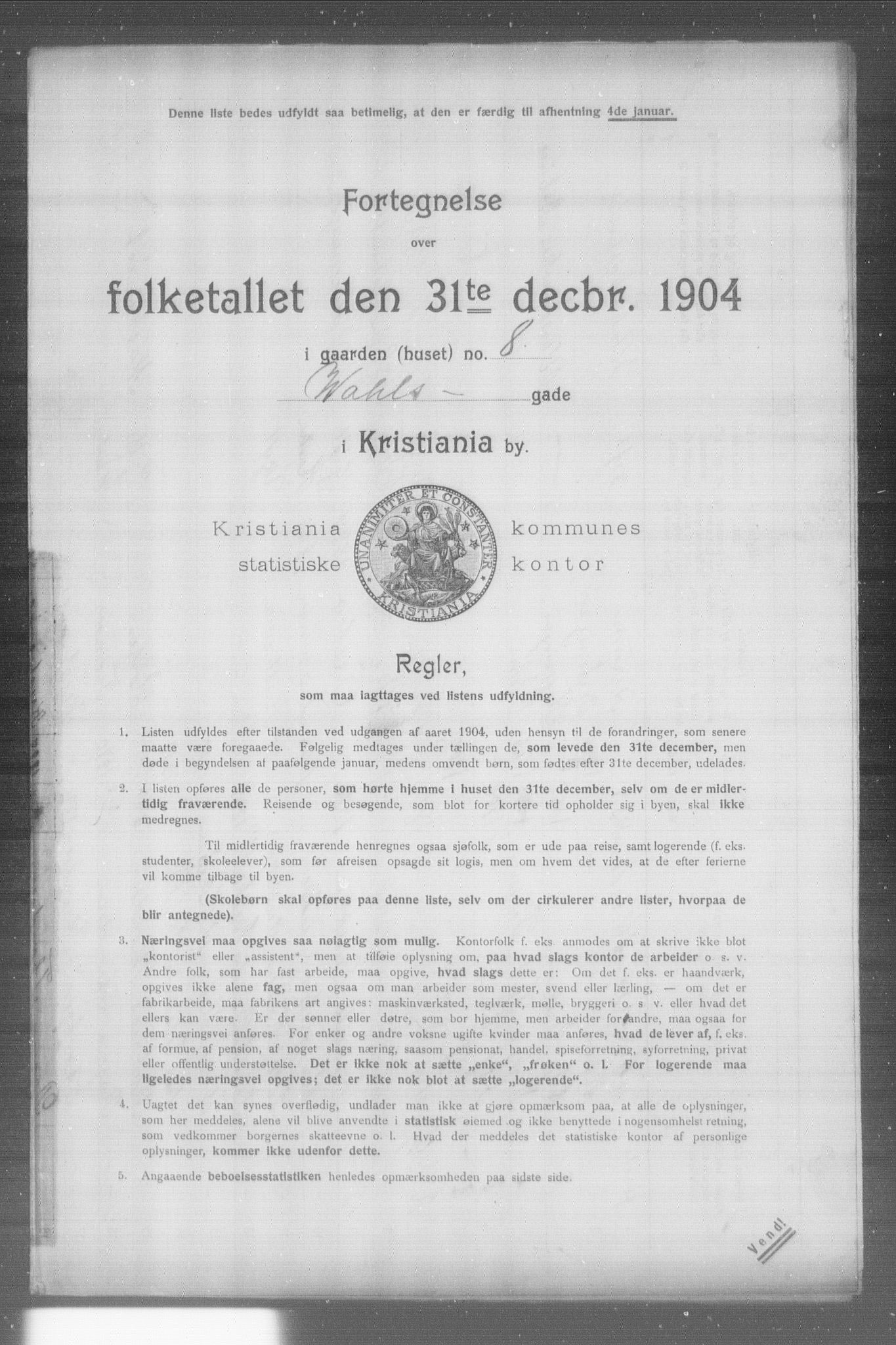 OBA, Municipal Census 1904 for Kristiania, 1904, p. 22934