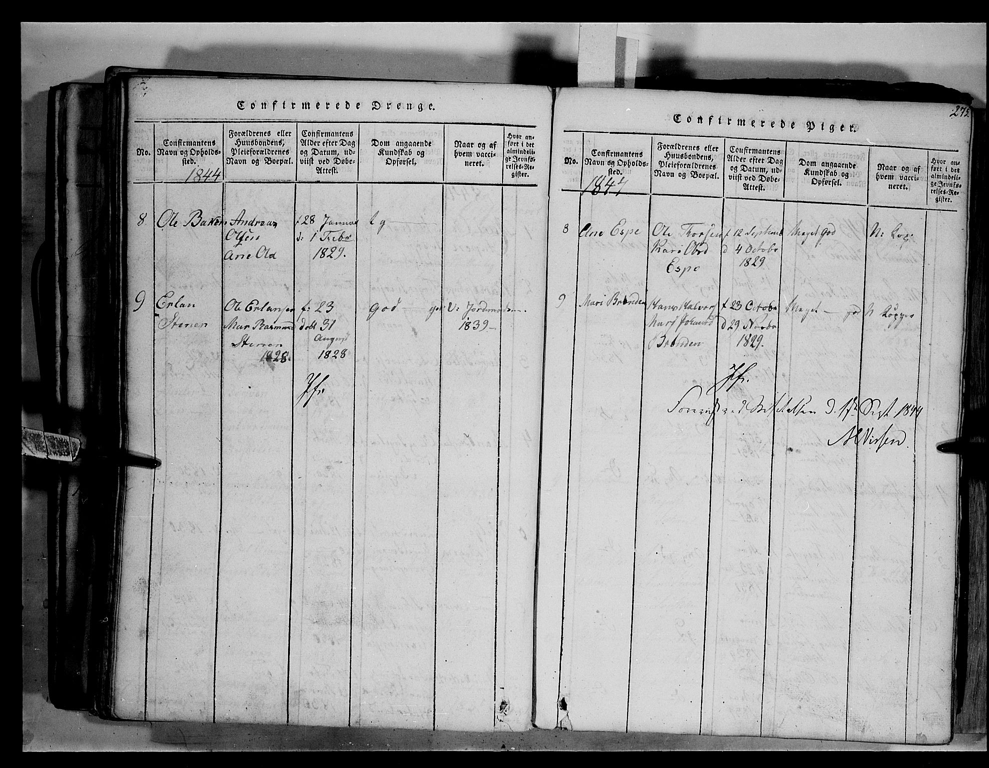 Fron prestekontor, AV/SAH-PREST-078/H/Ha/Hab/L0003: Parish register (copy) no. 3, 1816-1850, p. 275