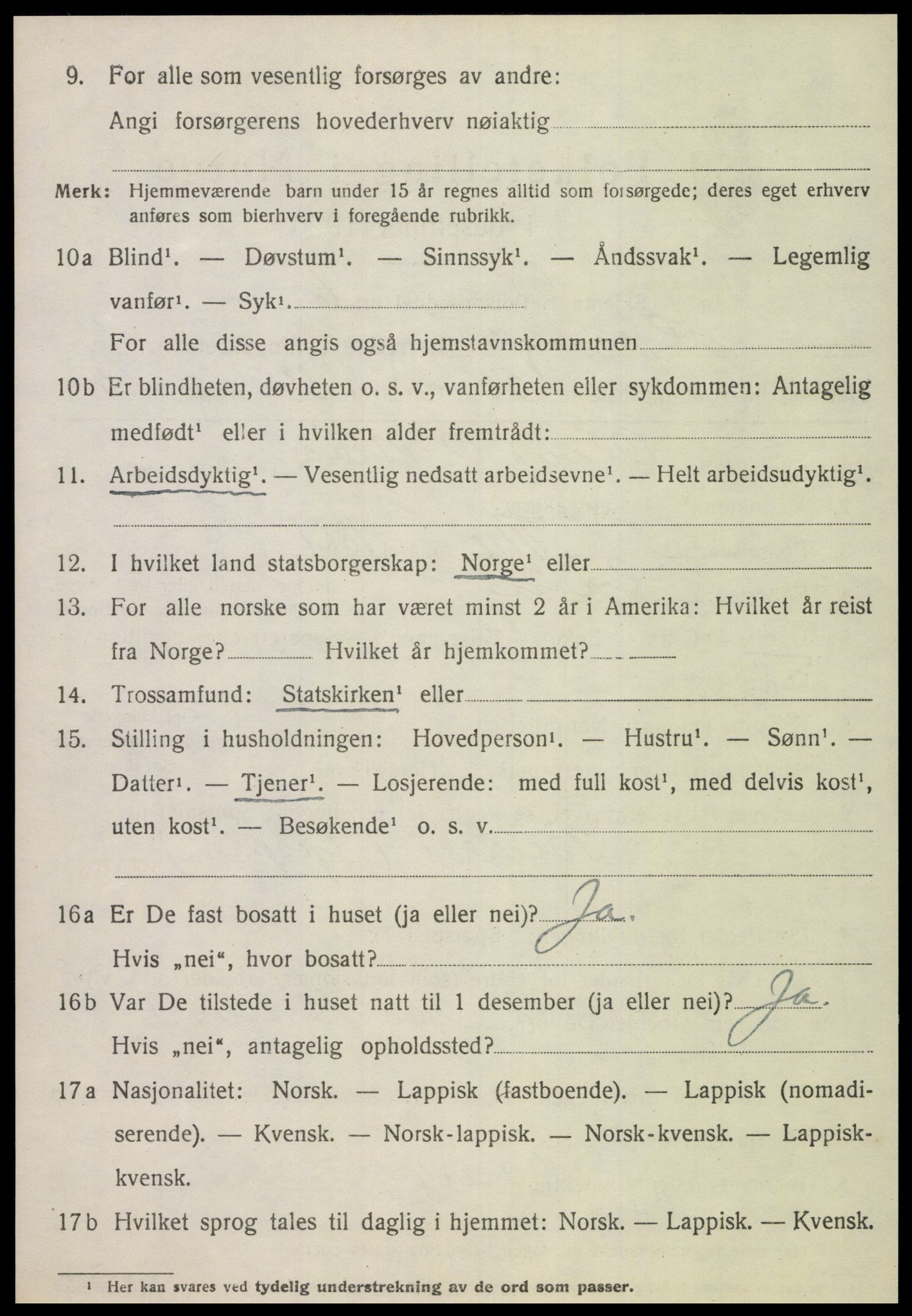 SAT, 1920 census for Grong, 1920, p. 4074