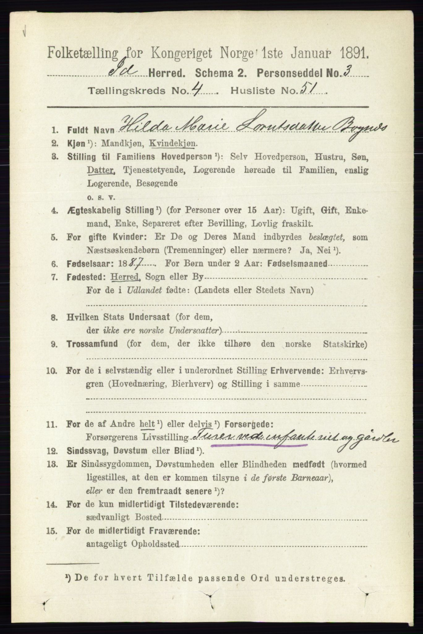 RA, 1891 census for 0117 Idd, 1891, p. 3170