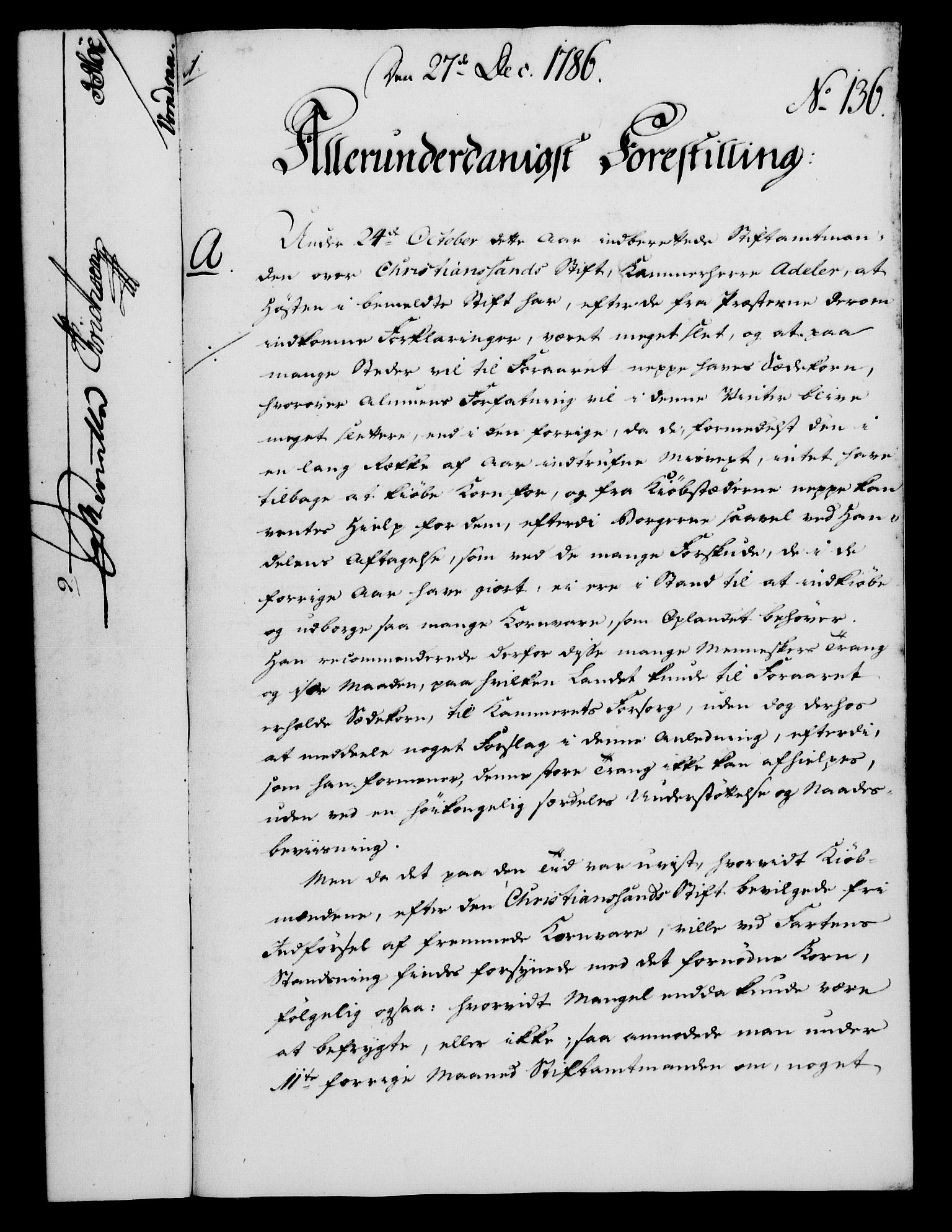 Rentekammeret, Kammerkanselliet, RA/EA-3111/G/Gf/Gfa/L0068: Norsk relasjons- og resolusjonsprotokoll (merket RK 52.68), 1786, p. 1075