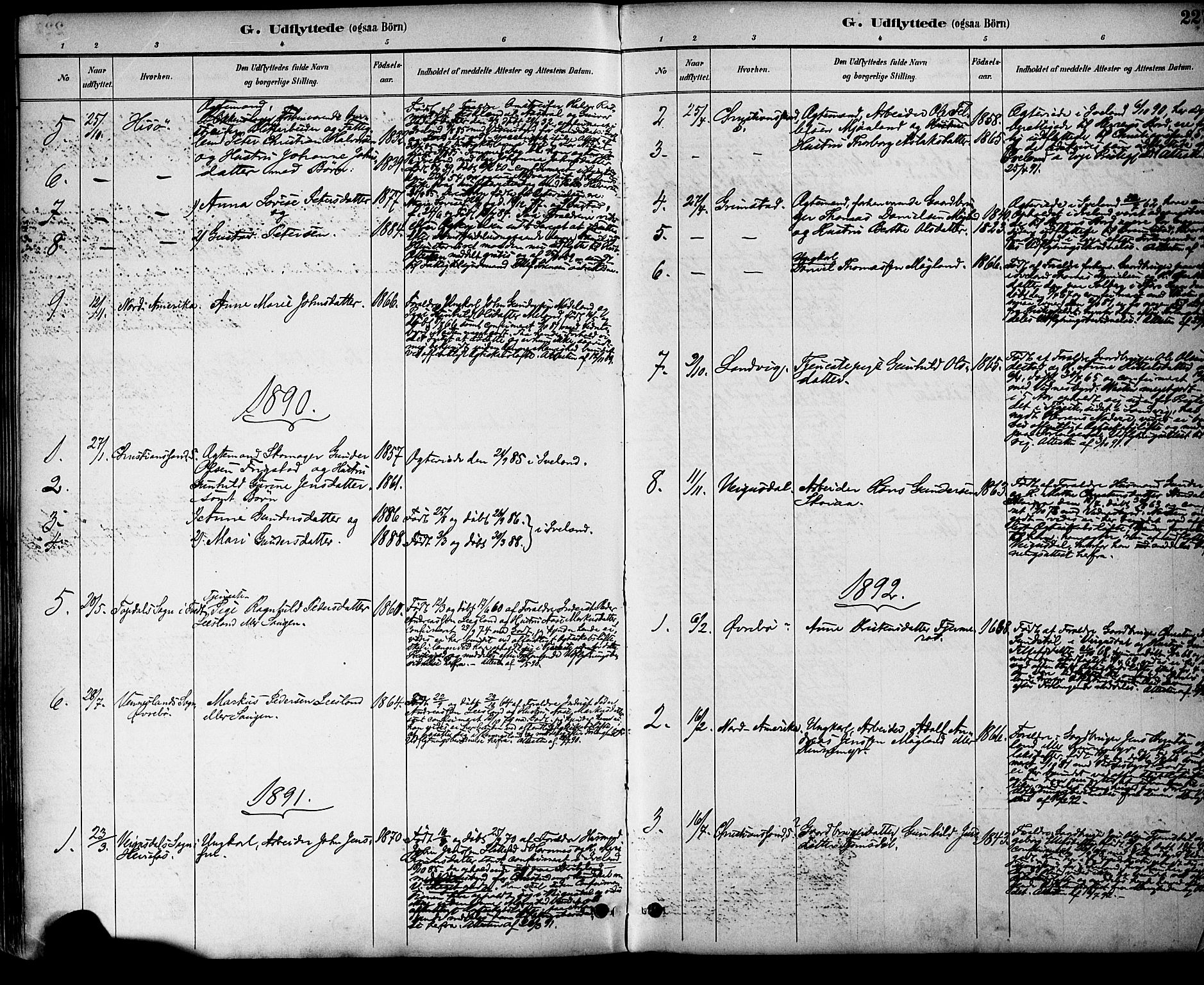 Evje sokneprestkontor, AV/SAK-1111-0008/F/Fa/Fac/L0003: Parish register (official) no. A 3, 1884-1909, p. 227