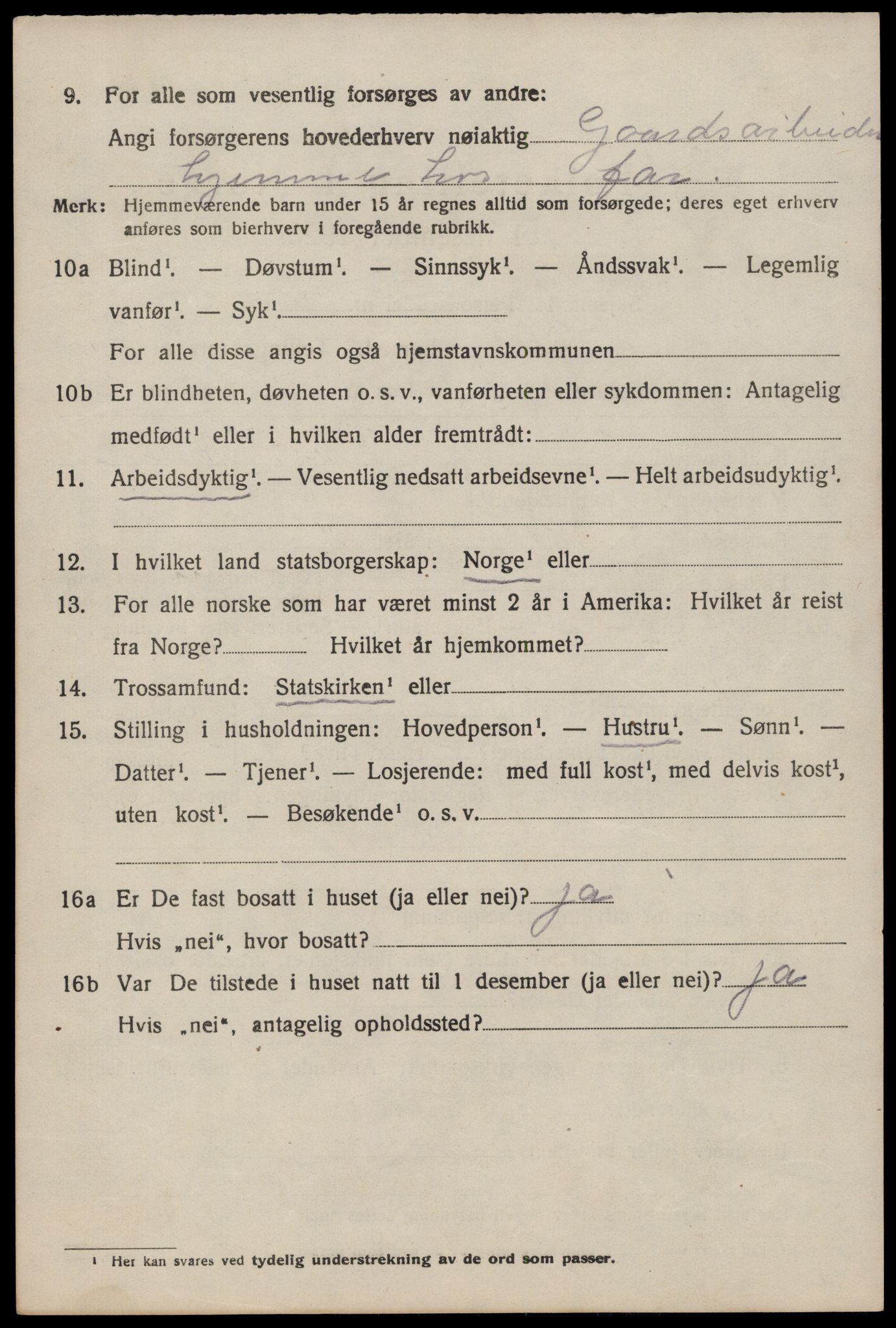 SAST, 1920 census for Vikedal, 1920, p. 3392