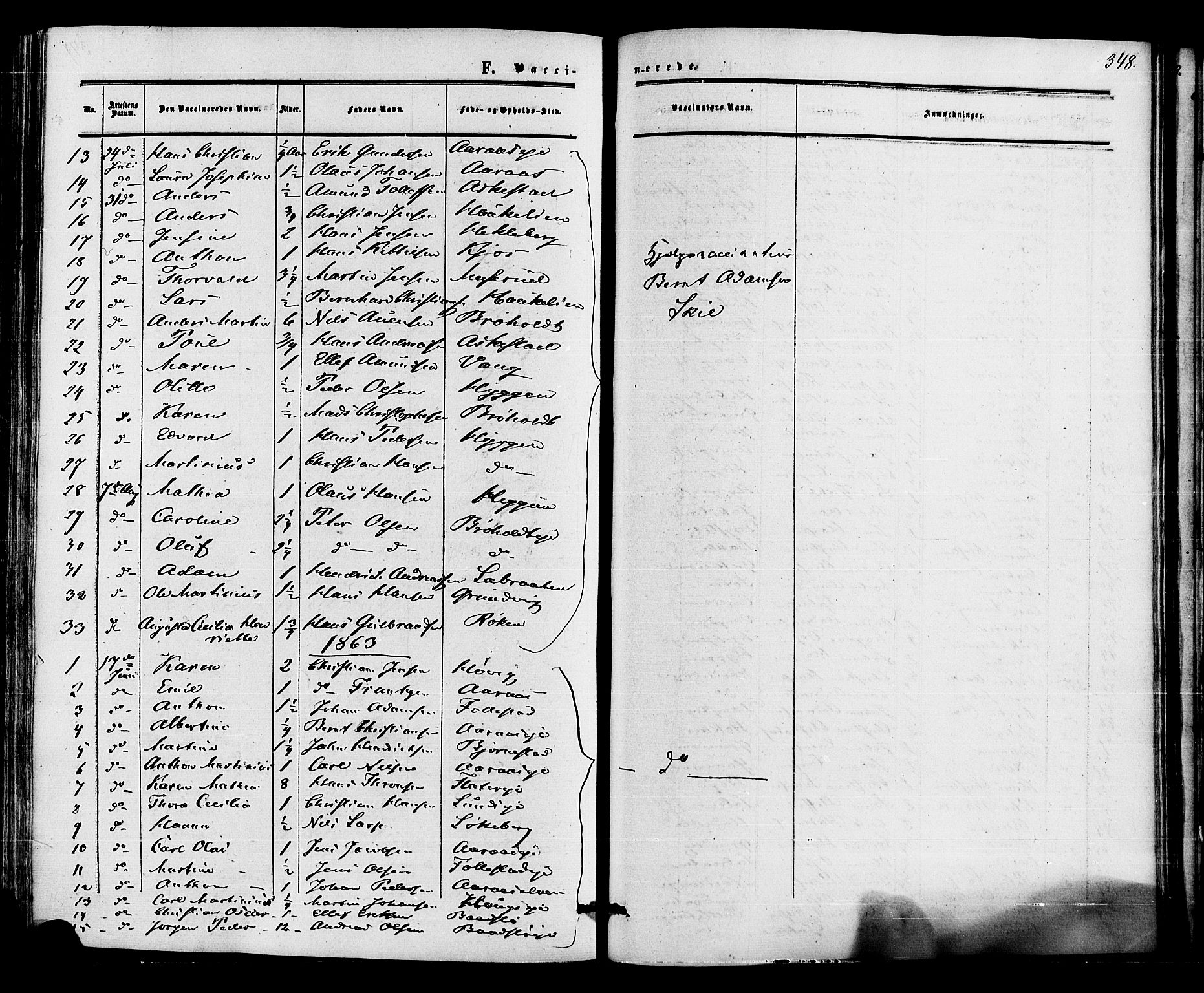 Røyken kirkebøker, AV/SAKO-A-241/F/Fa/L0006: Parish register (official) no. 6, 1857-1875, p. 348