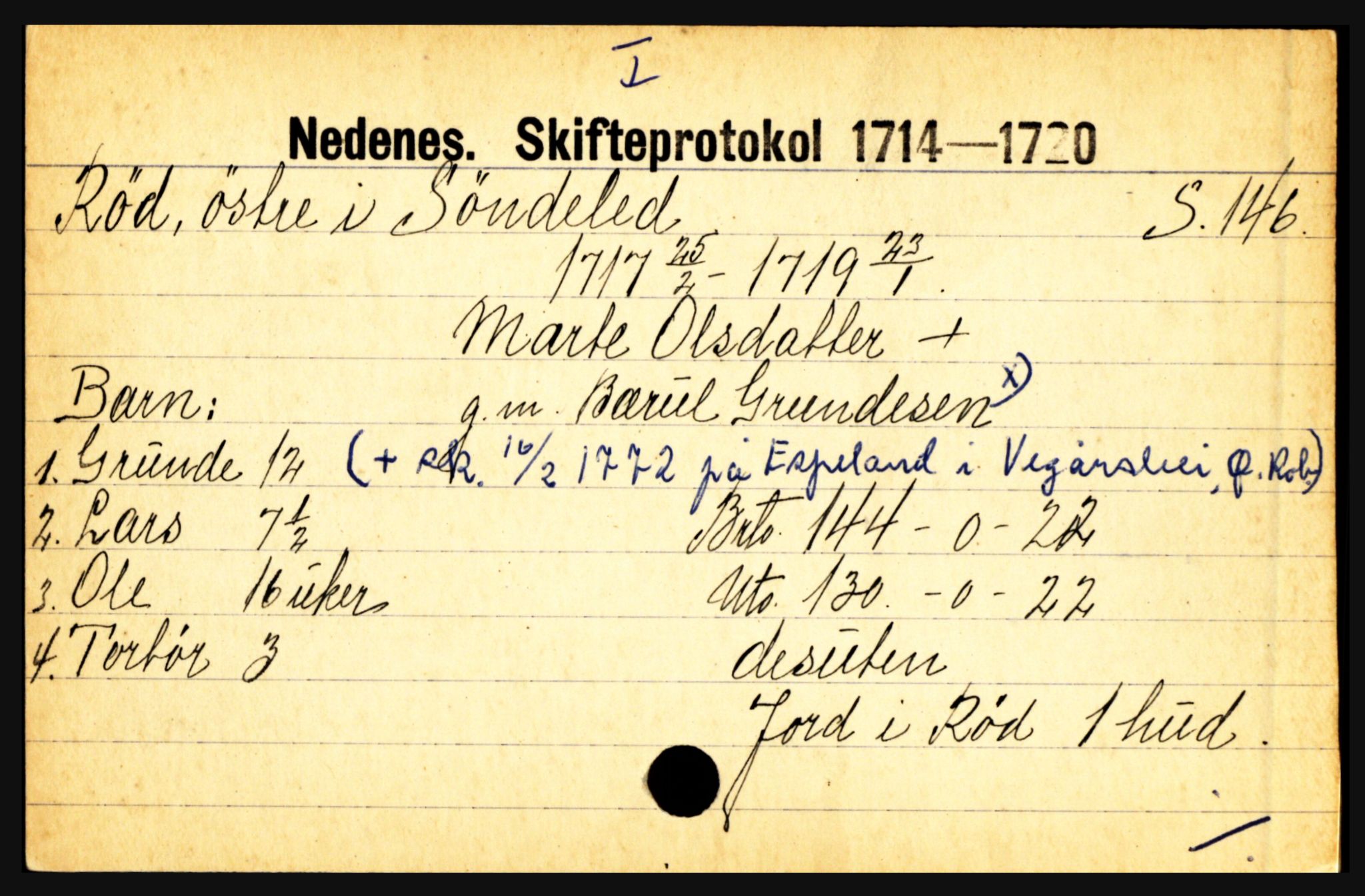 Nedenes sorenskriveri før 1824, AV/SAK-1221-0007/H, p. 24599