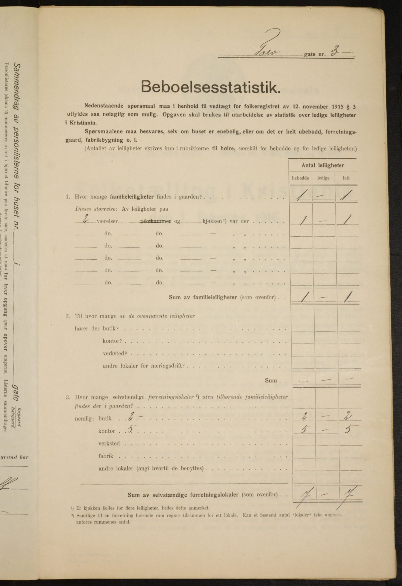 OBA, Municipal Census 1916 for Kristiania, 1916, p. 117107