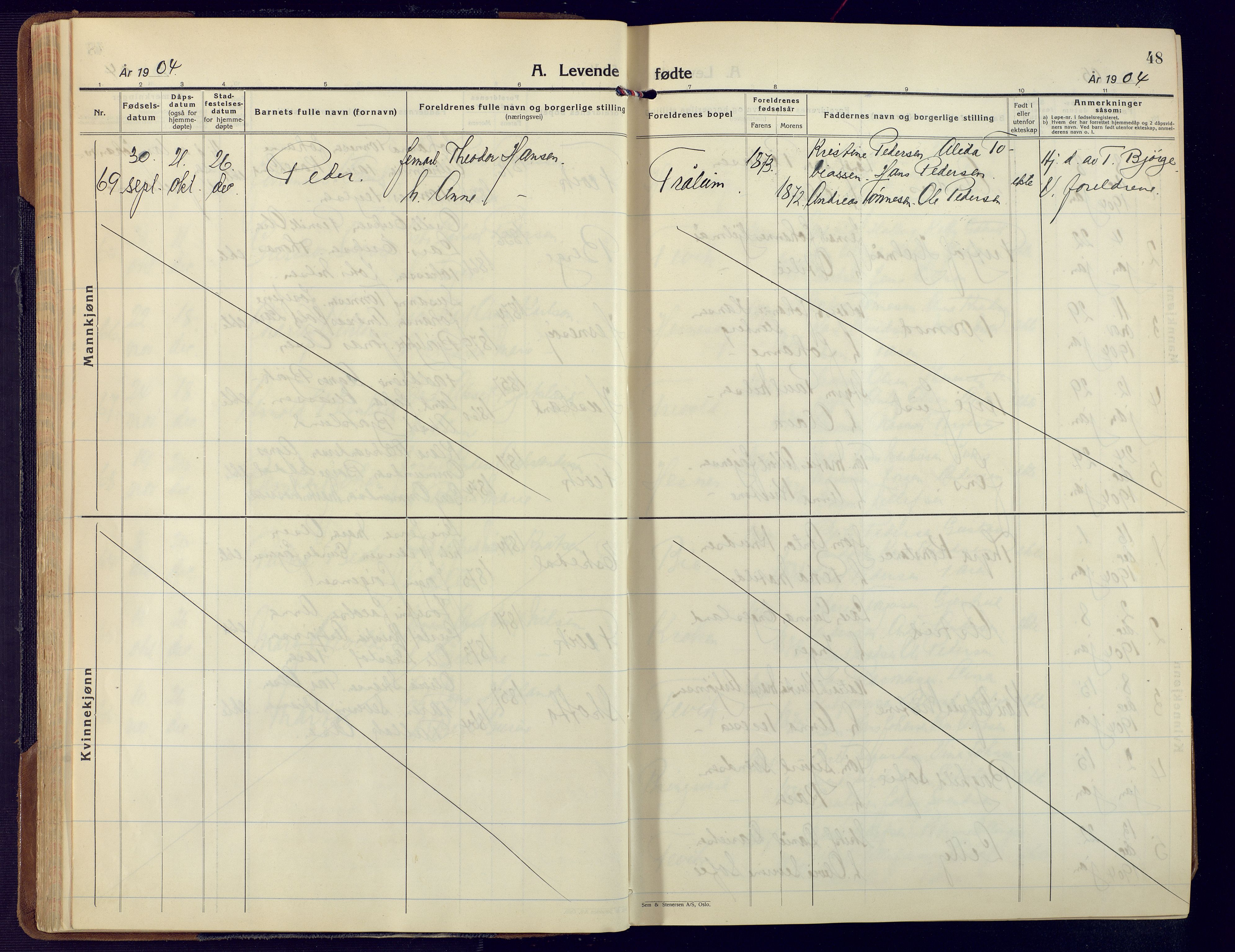 Fjære sokneprestkontor, AV/SAK-1111-0011/F/Fa/L0004: Parish register (official) no. A 4, 1902-1925, p. 48