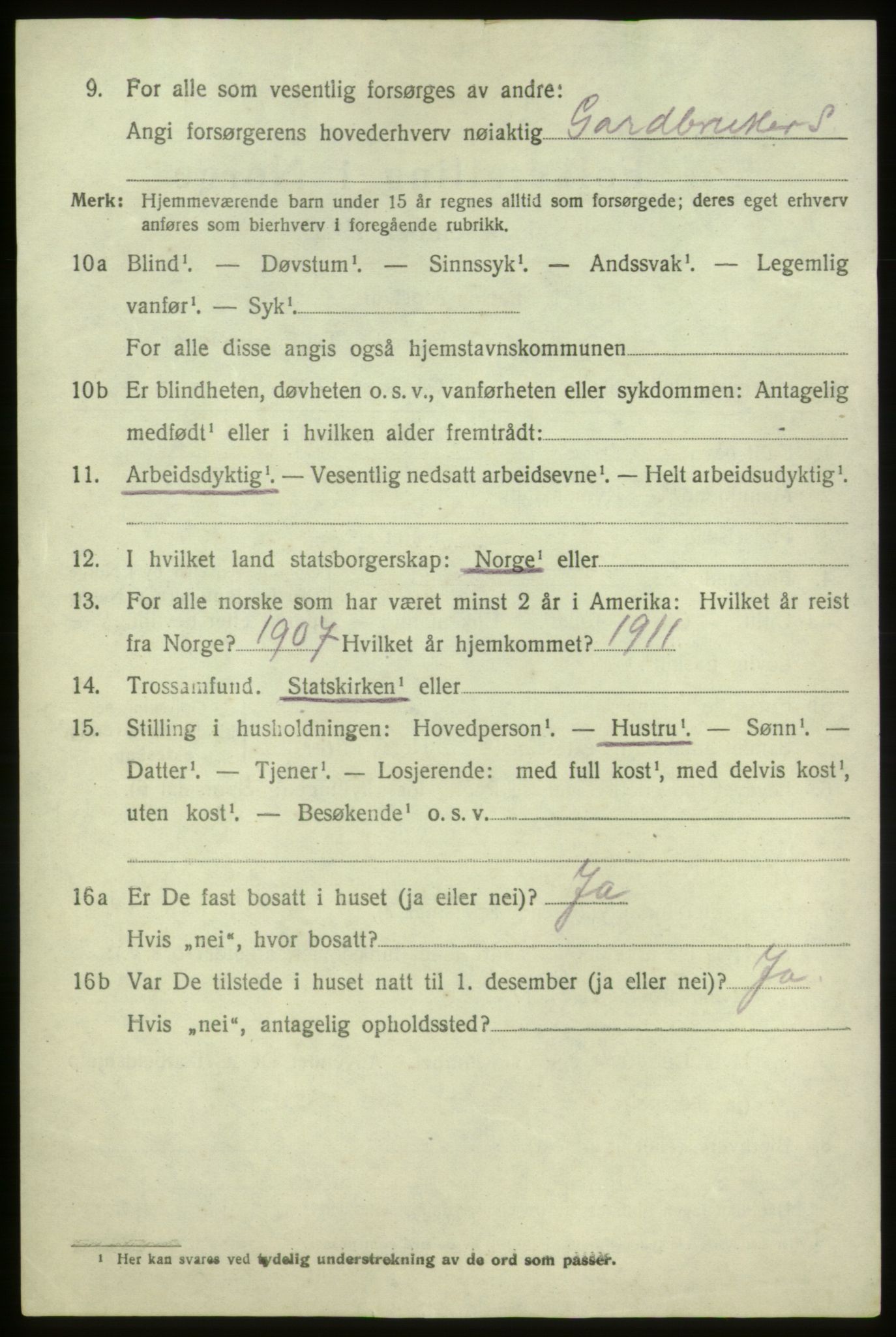 SAB, 1920 census for Sveio, 1920, p. 725