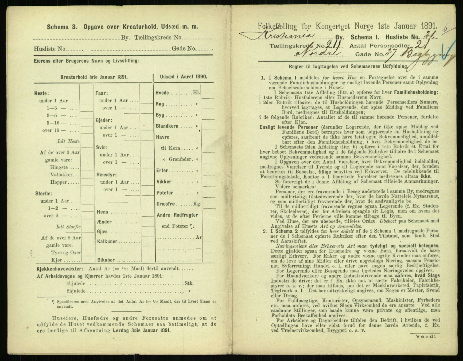 RA, 1891 census for 0301 Kristiania, 1891, p. 125910