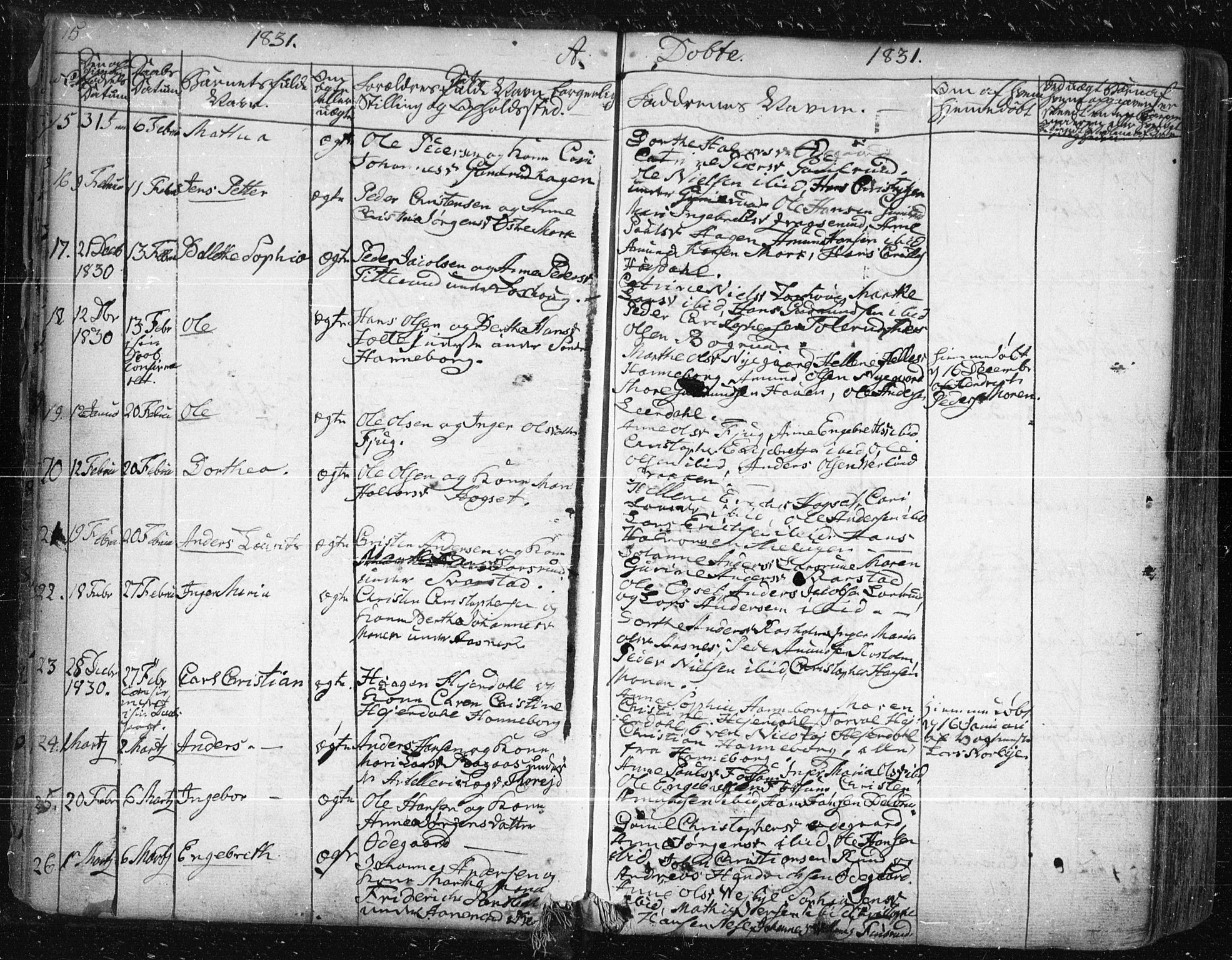 Aurskog prestekontor Kirkebøker, SAO/A-10304a/F/Fa/L0006: Parish register (official) no. I 6, 1829-1853, p. 15