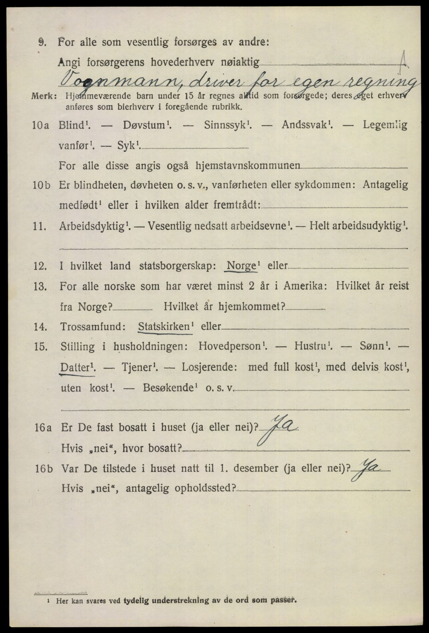 SAKO, 1920 census for Gjerpen, 1920, p. 9529