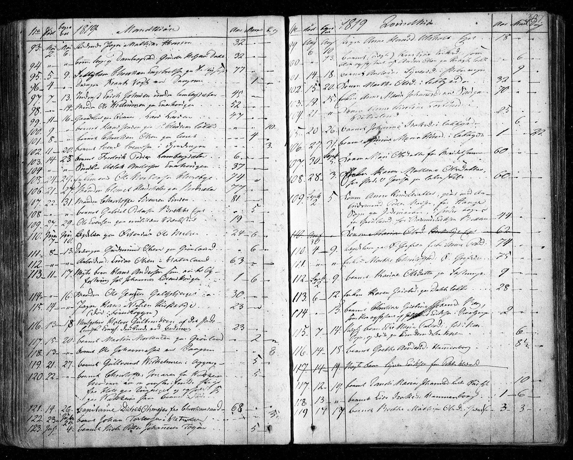 Aker prestekontor kirkebøker, SAO/A-10861/F/L0011: Parish register (official) no. 11, 1810-1819, p. 307