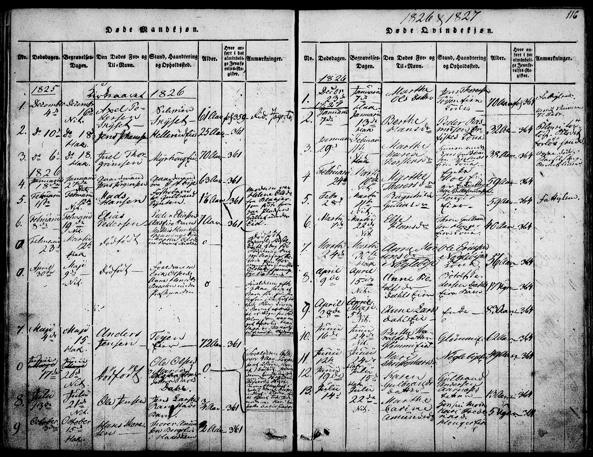 Nittedal prestekontor Kirkebøker, AV/SAO-A-10365a/F/Fa/L0003: Parish register (official) no. I 3, 1814-1836, p. 116