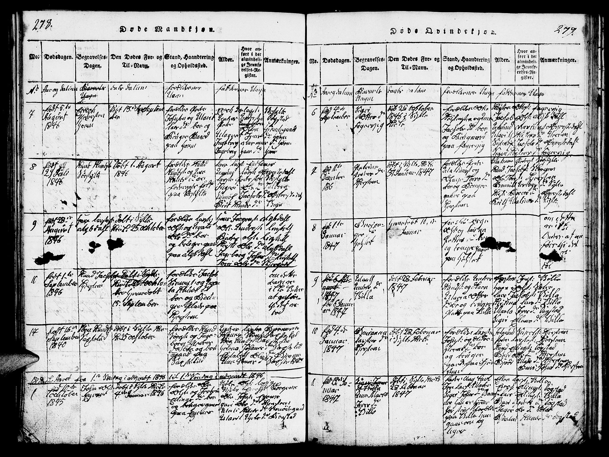 Ministerialprotokoller, klokkerbøker og fødselsregistre - Møre og Romsdal, AV/SAT-A-1454/541/L0546: Parish register (copy) no. 541C01, 1818-1856, p. 278-279