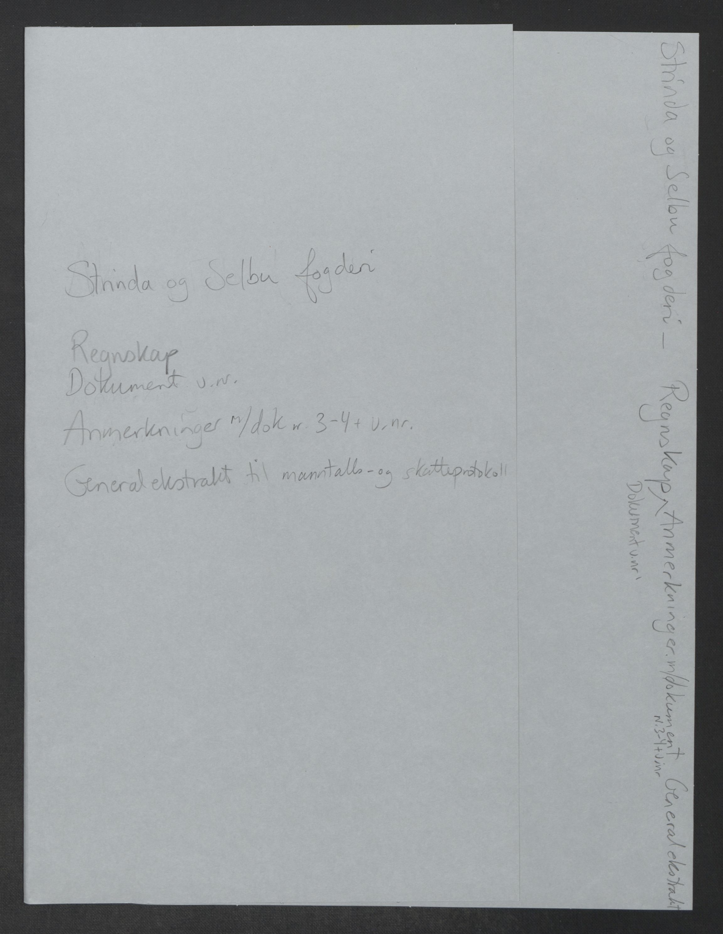 Rentekammeret inntil 1814, Reviderte regnskaper, Mindre regnskaper, AV/RA-EA-4068/Rf/Rfe/L0047: Strinda og Selbu fogderi. Strømsø, 1789, p. 2