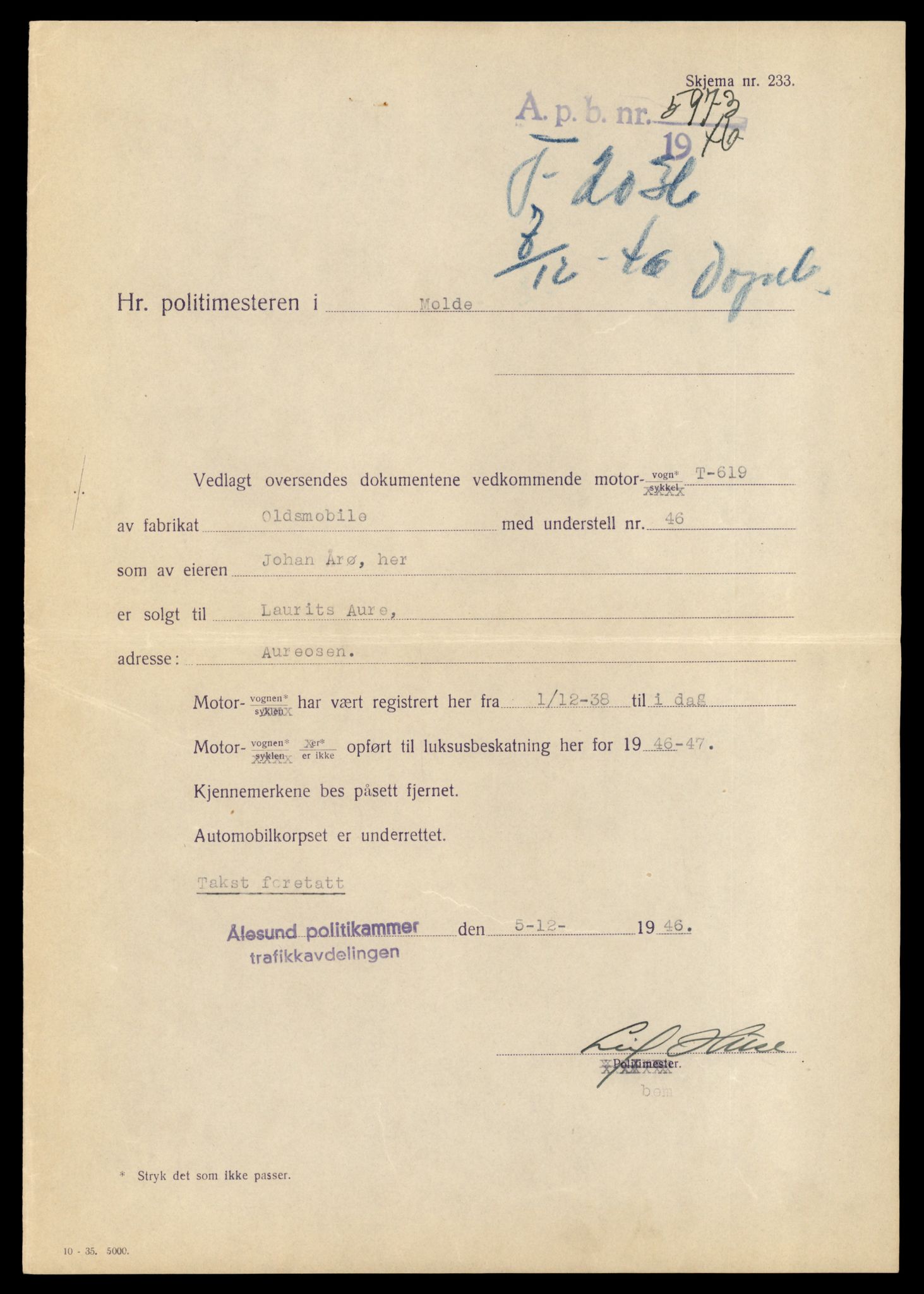 Møre og Romsdal vegkontor - Ålesund trafikkstasjon, AV/SAT-A-4099/F/Fe/L0042: Registreringskort for kjøretøy T 13906 - T 14079, 1927-1998, p. 1803