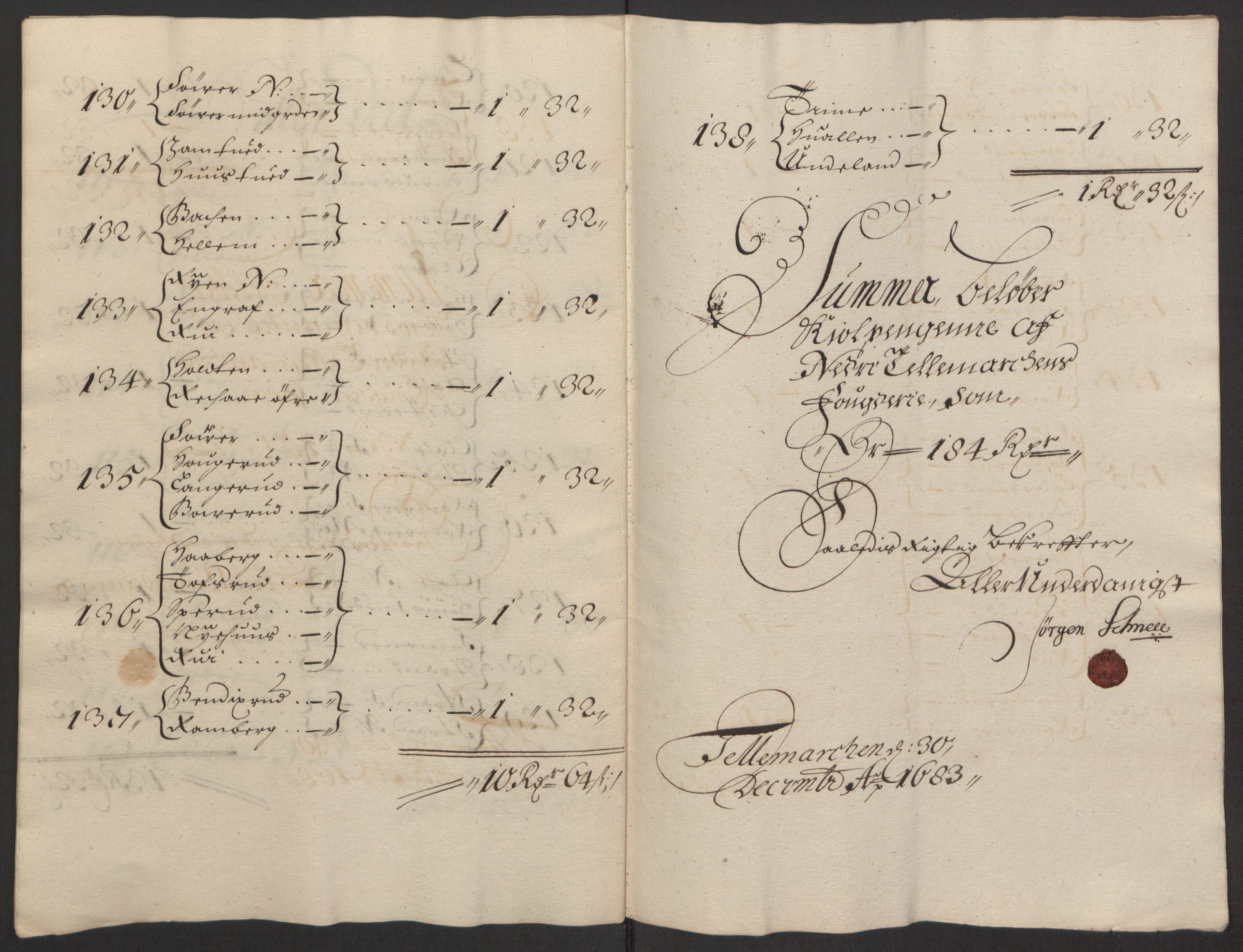 Rentekammeret inntil 1814, Reviderte regnskaper, Fogderegnskap, RA/EA-4092/R35/L2080: Fogderegnskap Øvre og Nedre Telemark, 1680-1684, p. 116