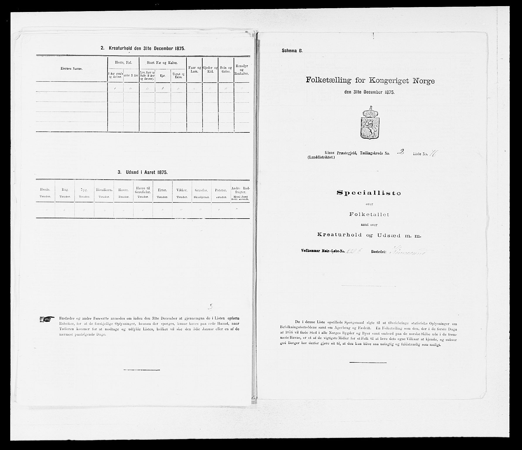 SAB, 1875 census for 1437L Kinn/Kinn og Svanøy, 1875, p. 315