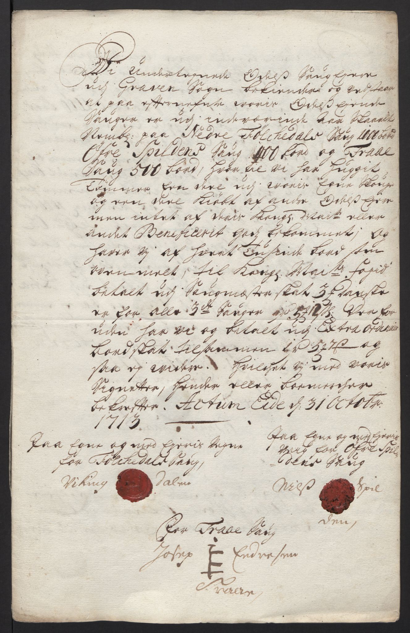 Rentekammeret inntil 1814, Reviderte regnskaper, Fogderegnskap, AV/RA-EA-4092/R48/L2989: Fogderegnskap Sunnhordland og Hardanger, 1713, p. 335