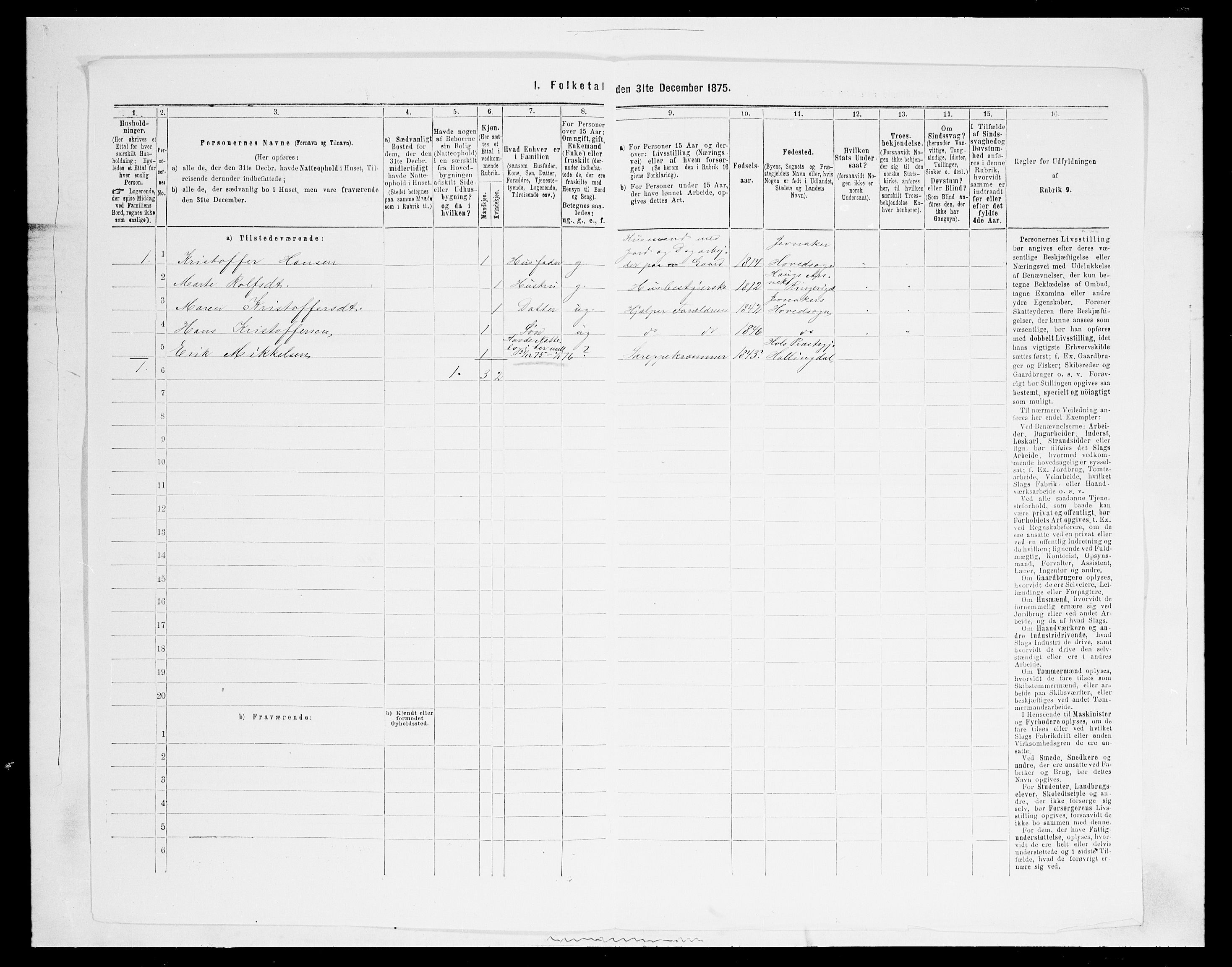 SAH, 1875 census for 0532P Jevnaker, 1875, p. 1340