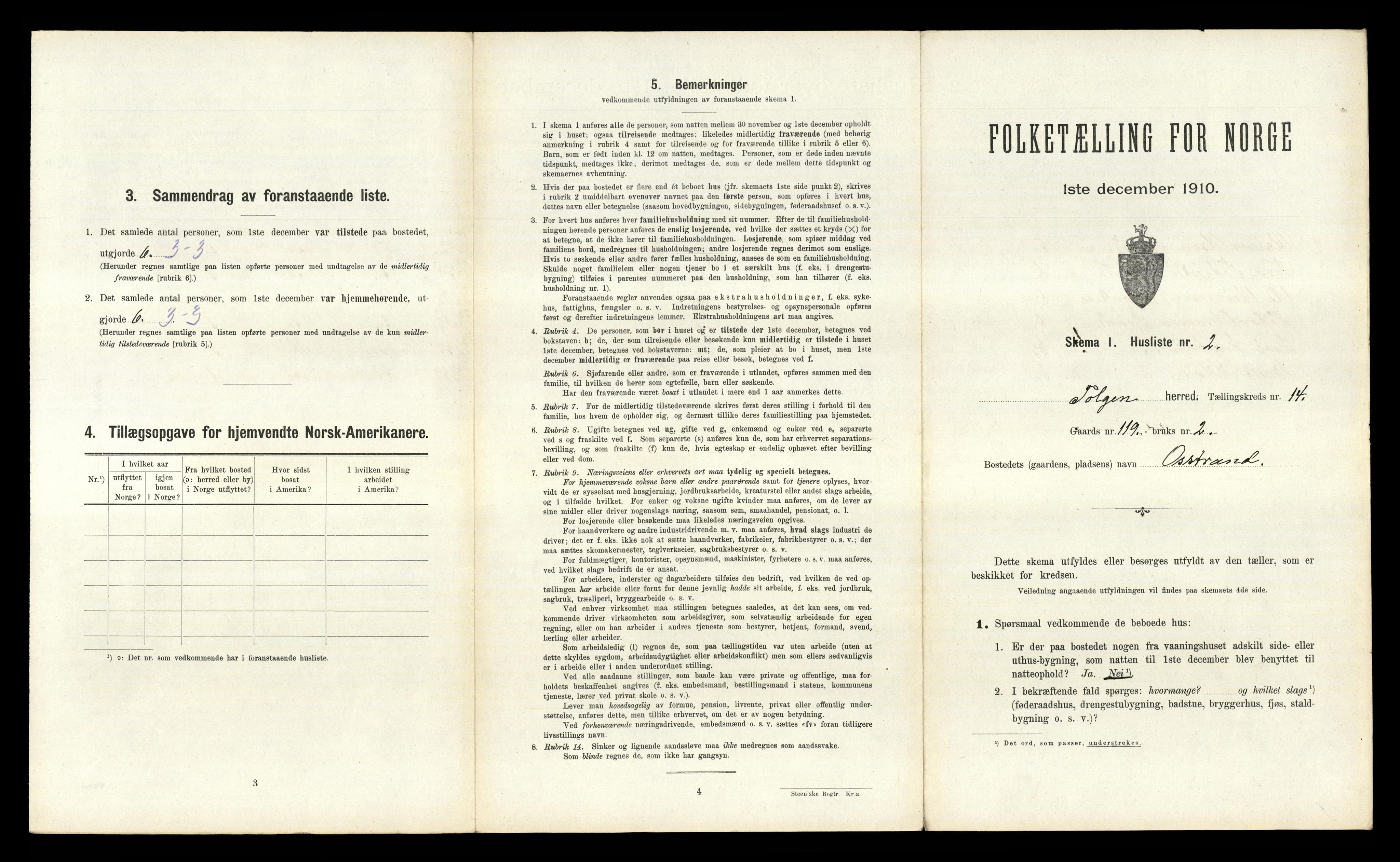 RA, 1910 census for Tolga, 1910, p. 982