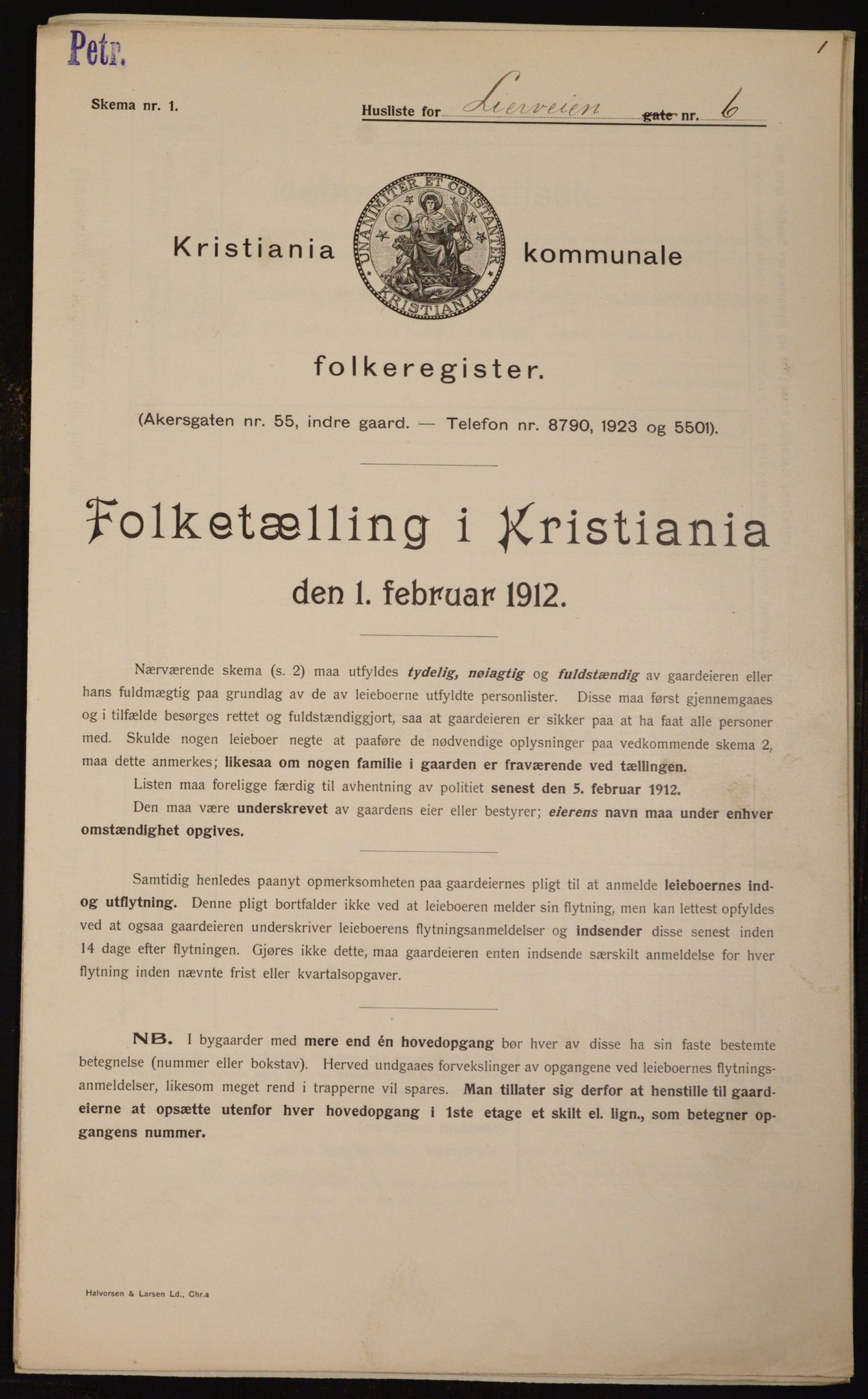 OBA, Municipal Census 1912 for Kristiania, 1912, p. 57841