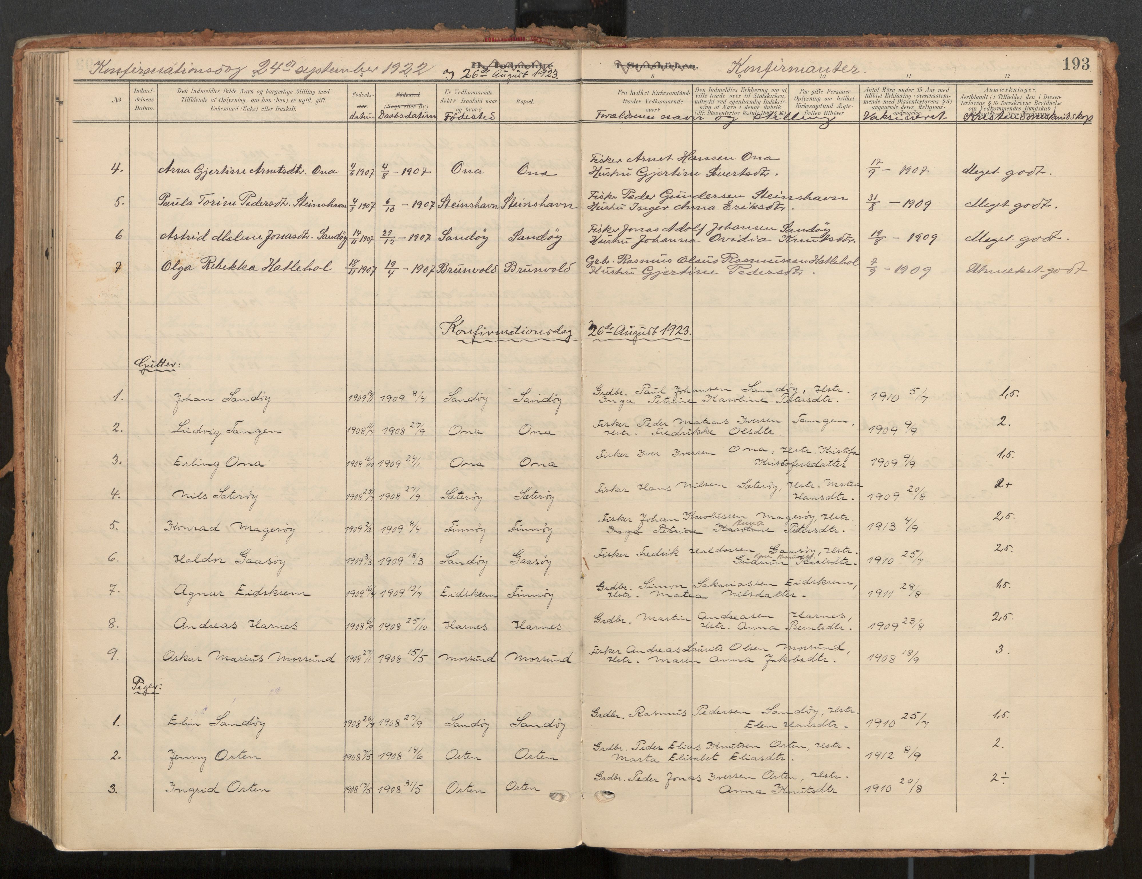 Ministerialprotokoller, klokkerbøker og fødselsregistre - Møre og Romsdal, SAT/A-1454/561/L0730: Parish register (official) no. 561A04, 1901-1929, p. 193
