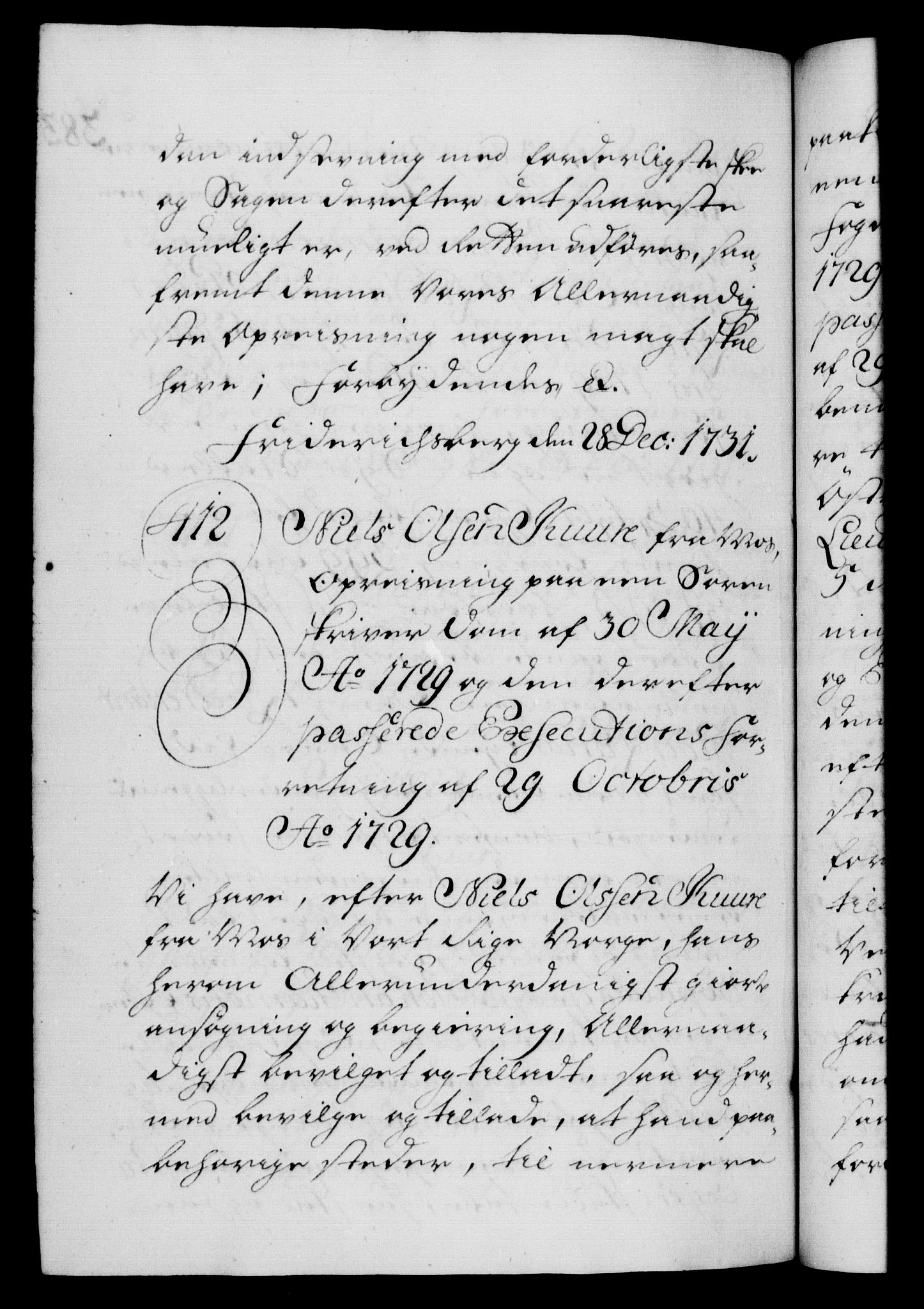 Danske Kanselli 1572-1799, AV/RA-EA-3023/F/Fc/Fca/Fcaa/L0027: Norske registre, 1730-1732, p. 383b