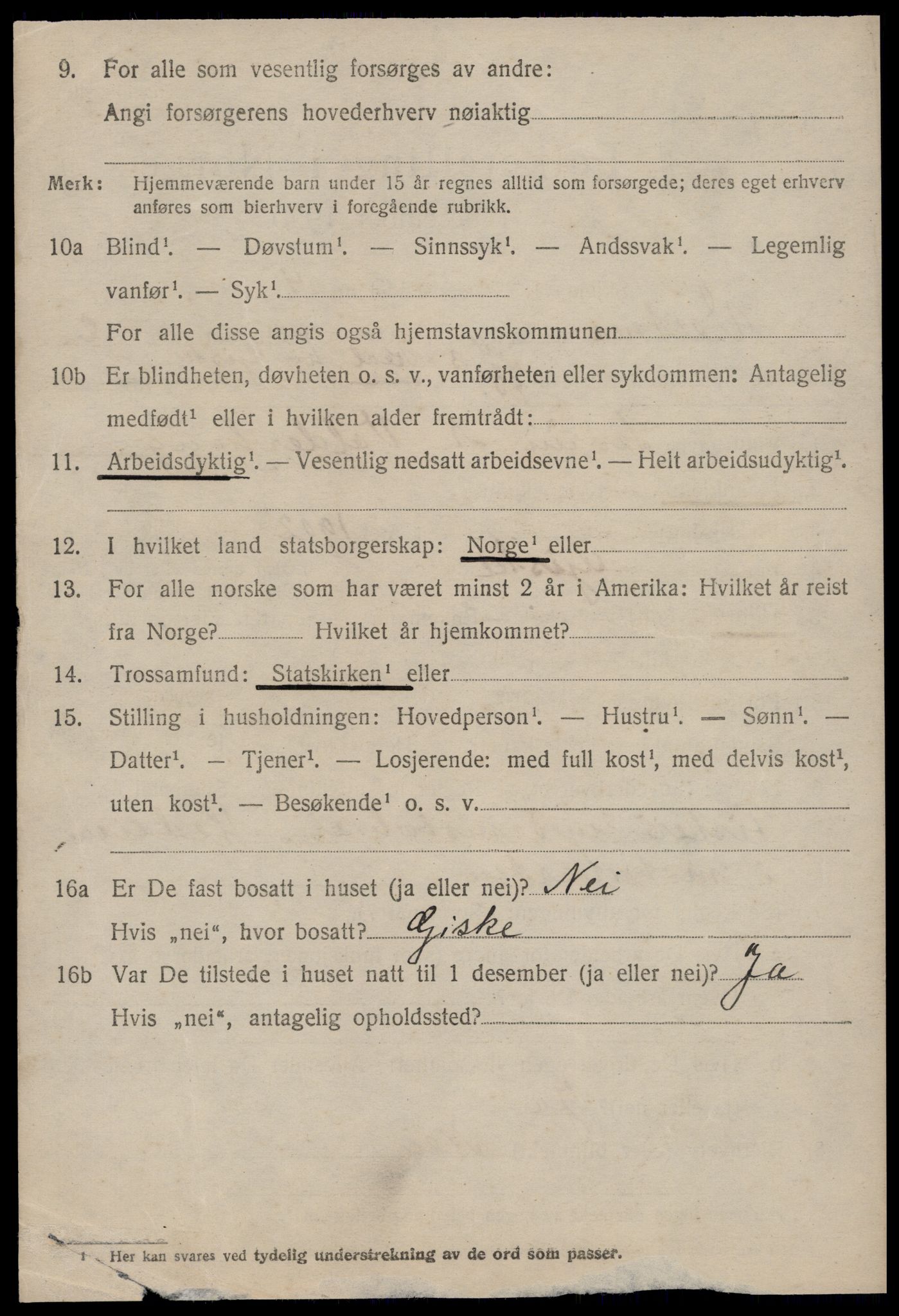 SAT, 1920 census for Vestnes, 1920, p. 2676