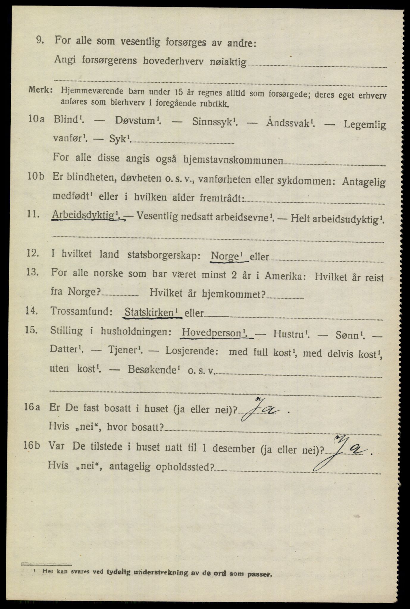 SAKO, 1920 census for Sannidal, 1920, p. 4676