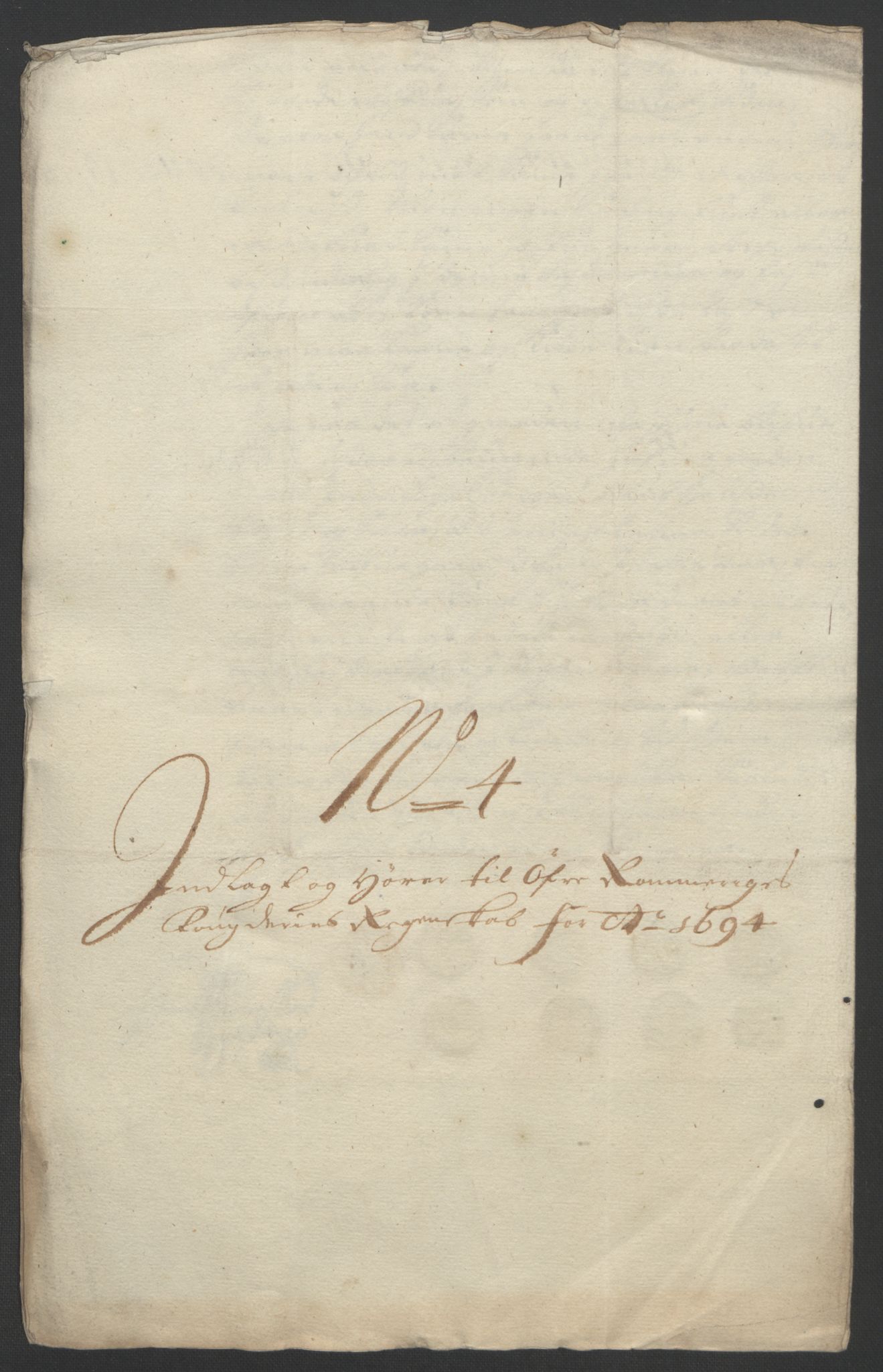 Rentekammeret inntil 1814, Reviderte regnskaper, Fogderegnskap, AV/RA-EA-4092/R12/L0706: Fogderegnskap Øvre Romerike, 1694, p. 288