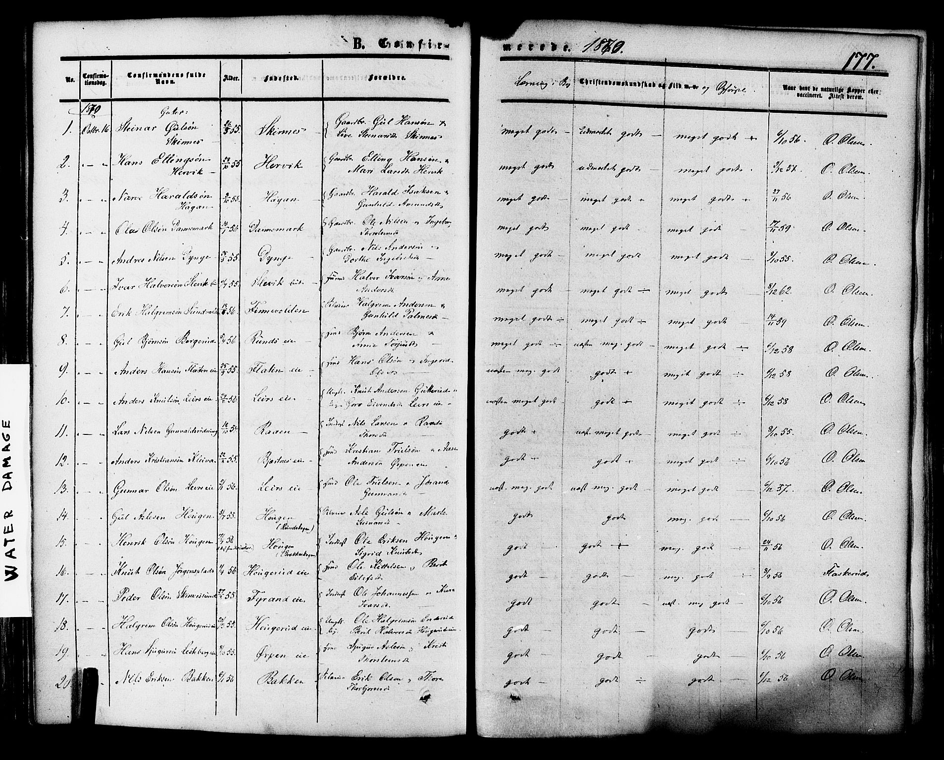 Krødsherad kirkebøker, SAKO/A-19/F/Fa/L0003: Parish register (official) no. 3, 1851-1872, p. 177