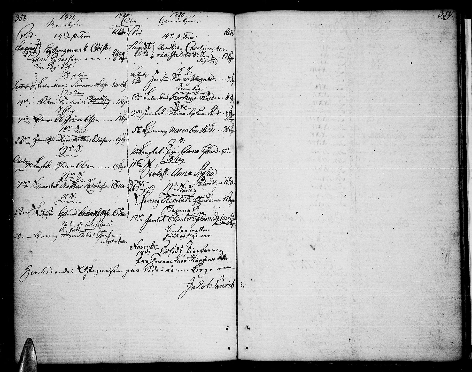 Ministerialprotokoller, klokkerbøker og fødselsregistre - Nordland, SAT/A-1459/859/L0841: Parish register (official) no. 859A01, 1766-1821, p. 358-359