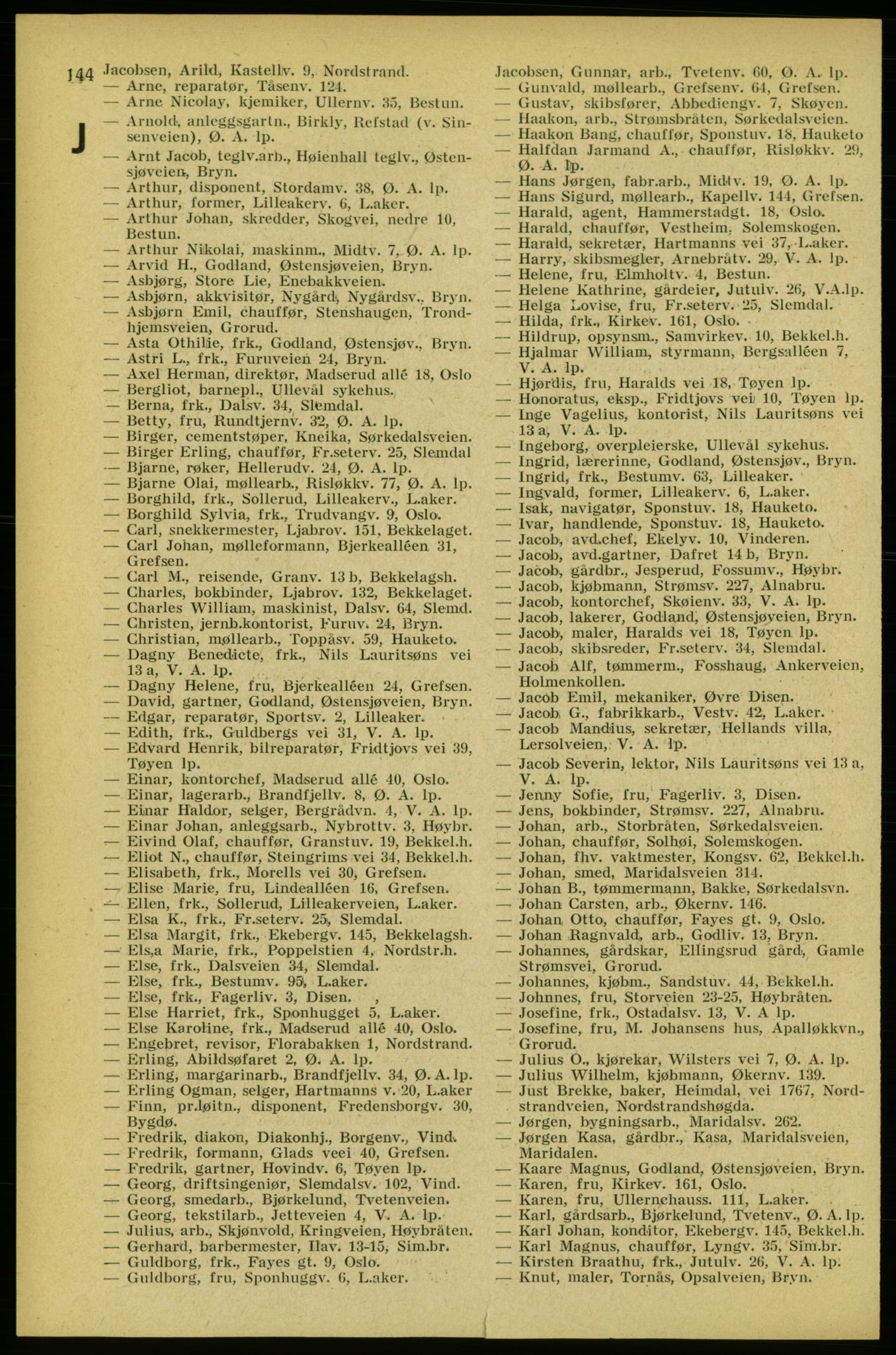 Aker adressebok/adressekalender, PUBL/001/A/005: Aker adressebok, 1934-1935, p. 144