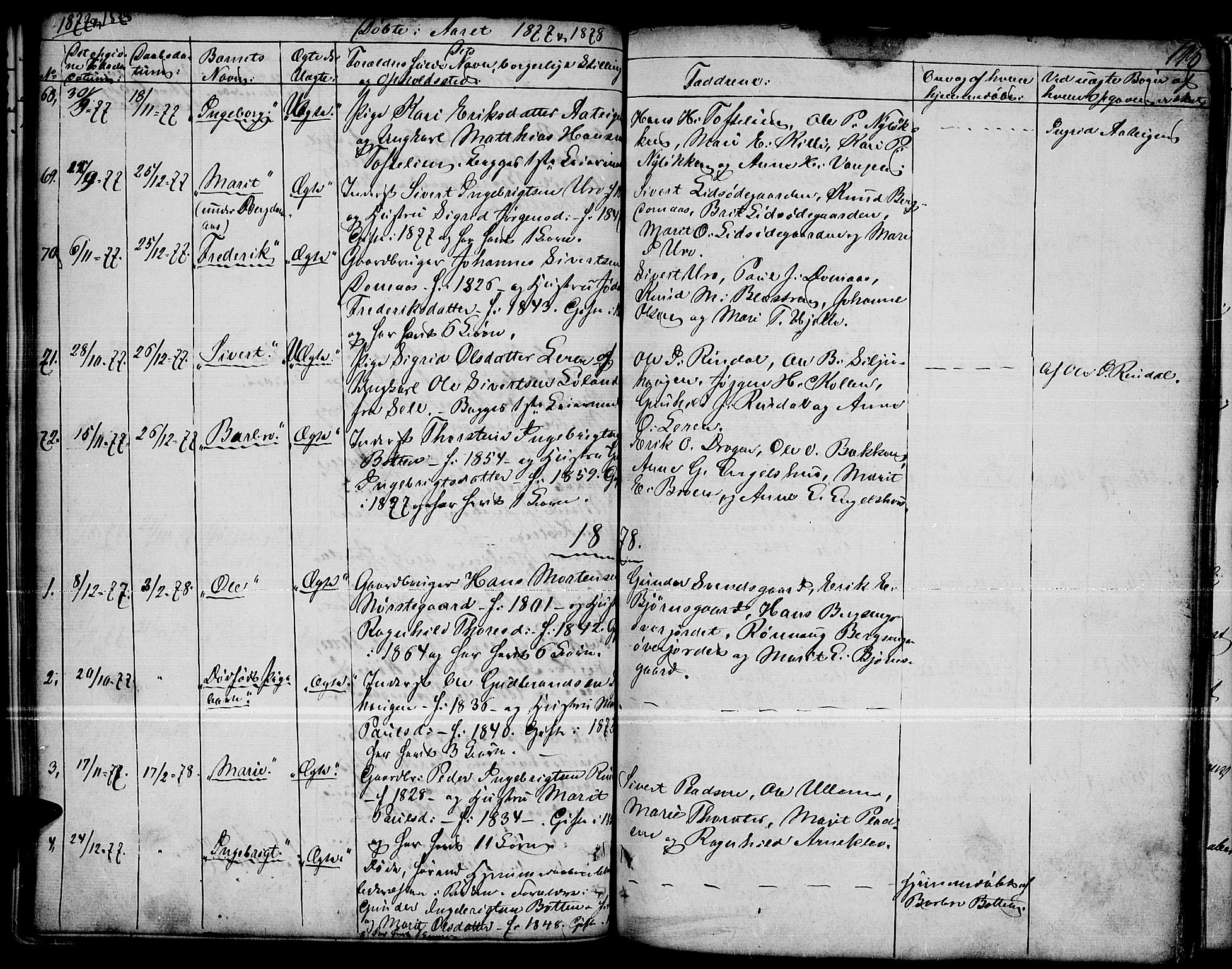 Dovre prestekontor, SAH/PREST-066/H/Ha/Hab/L0001: Parish register (copy) no. 1, 1862-1880, p. 110