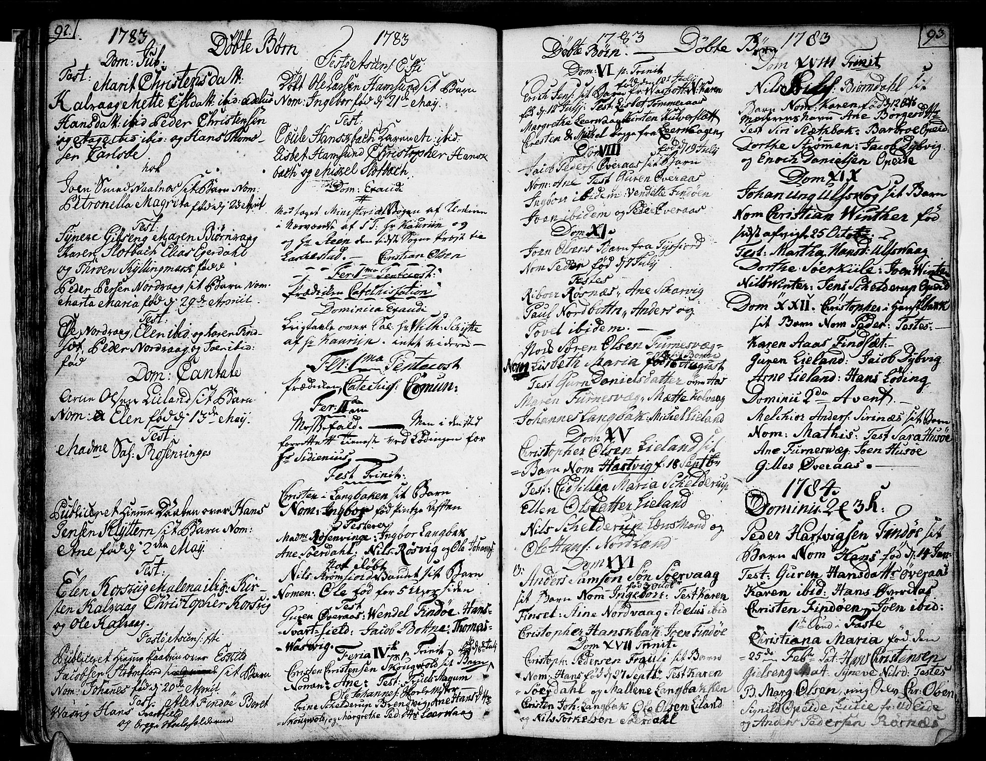 Ministerialprotokoller, klokkerbøker og fødselsregistre - Nordland, AV/SAT-A-1459/859/L0841: Parish register (official) no. 859A01, 1766-1821, p. 92-93