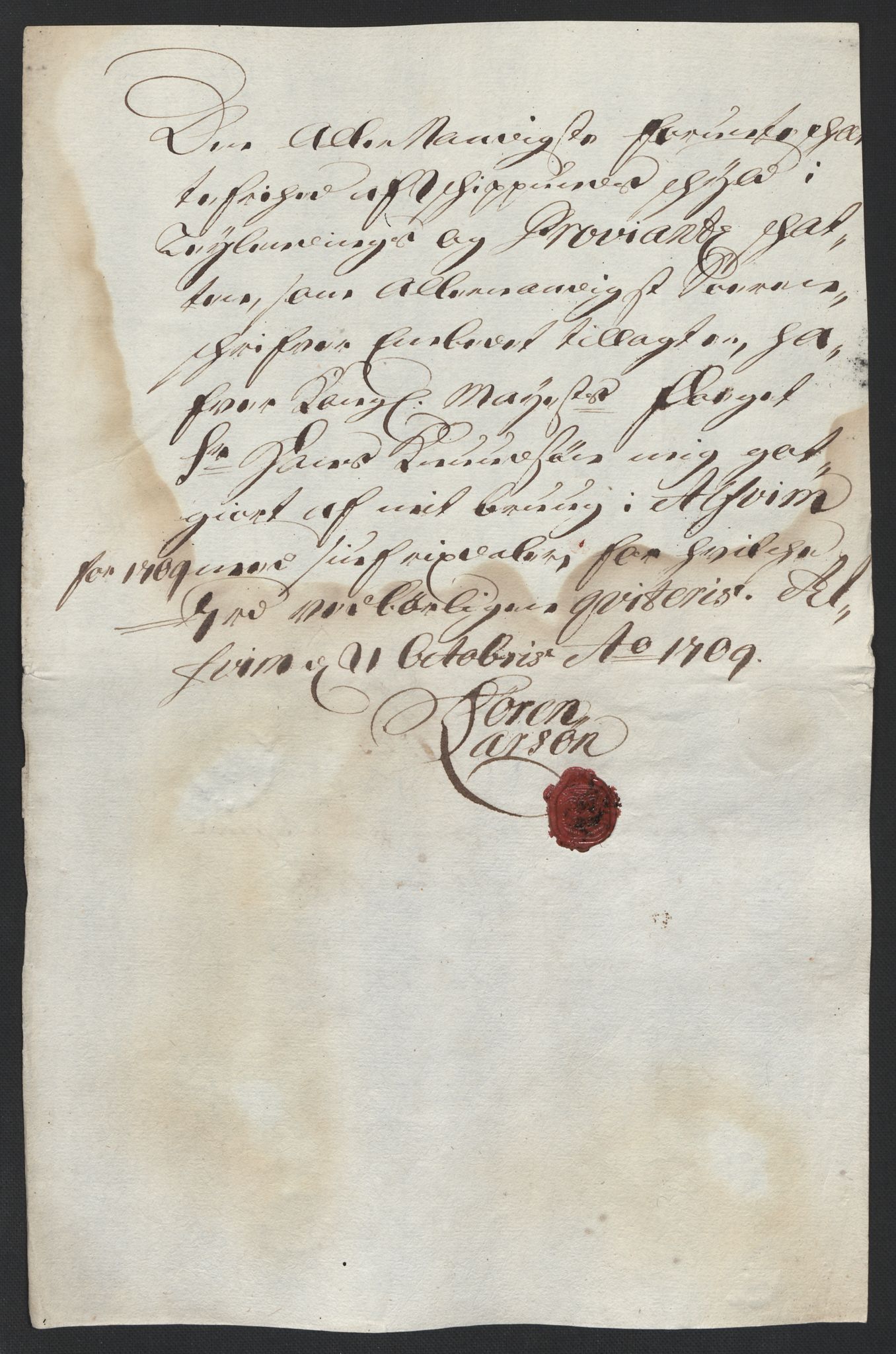 Rentekammeret inntil 1814, Reviderte regnskaper, Fogderegnskap, AV/RA-EA-4092/R04/L0135: Fogderegnskap Moss, Onsøy, Tune, Veme og Åbygge, 1709-1710, p. 157