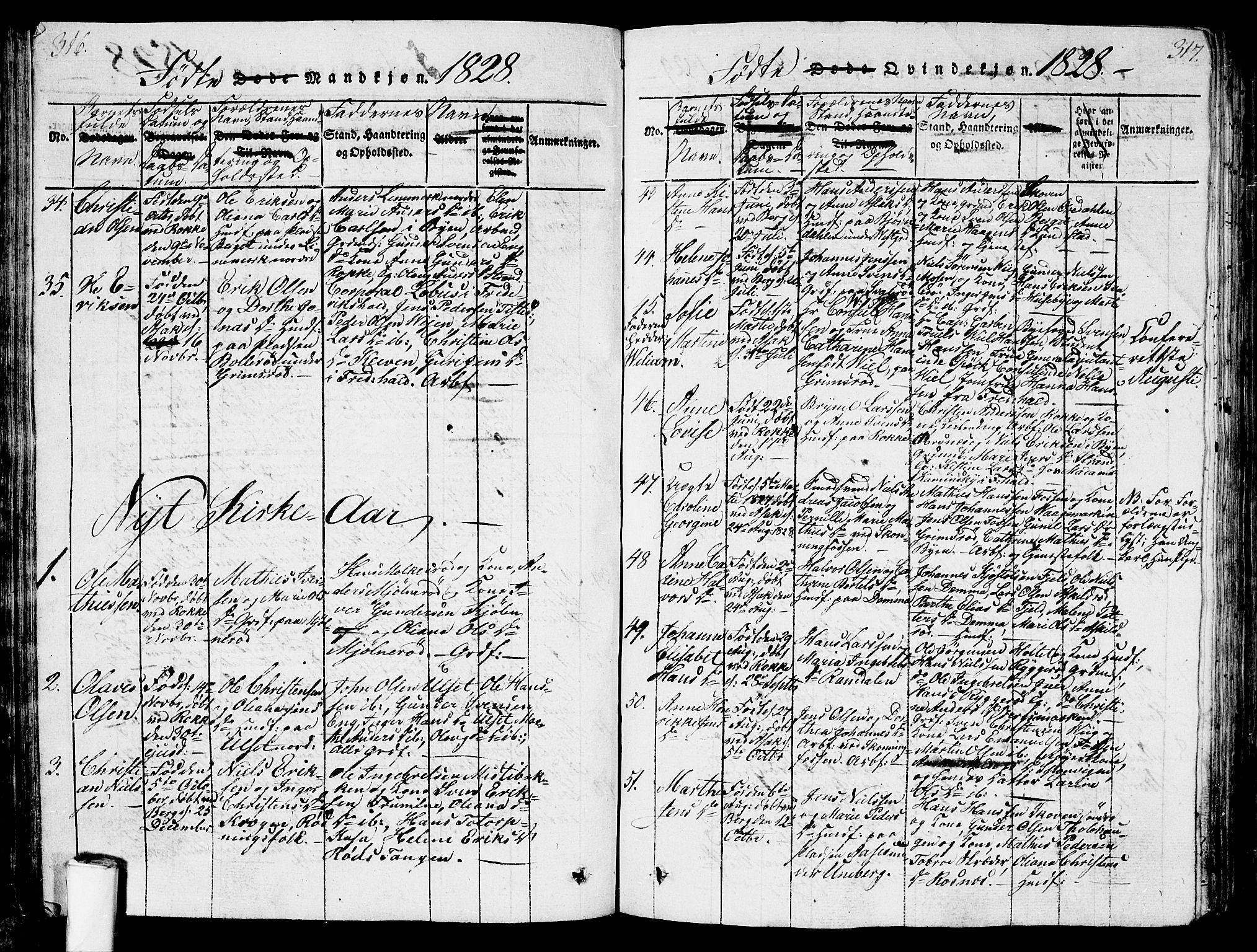 Berg prestekontor Kirkebøker, SAO/A-10902/G/Ga/L0001: Parish register (copy) no. I 1, 1815-1832, p. 316-317