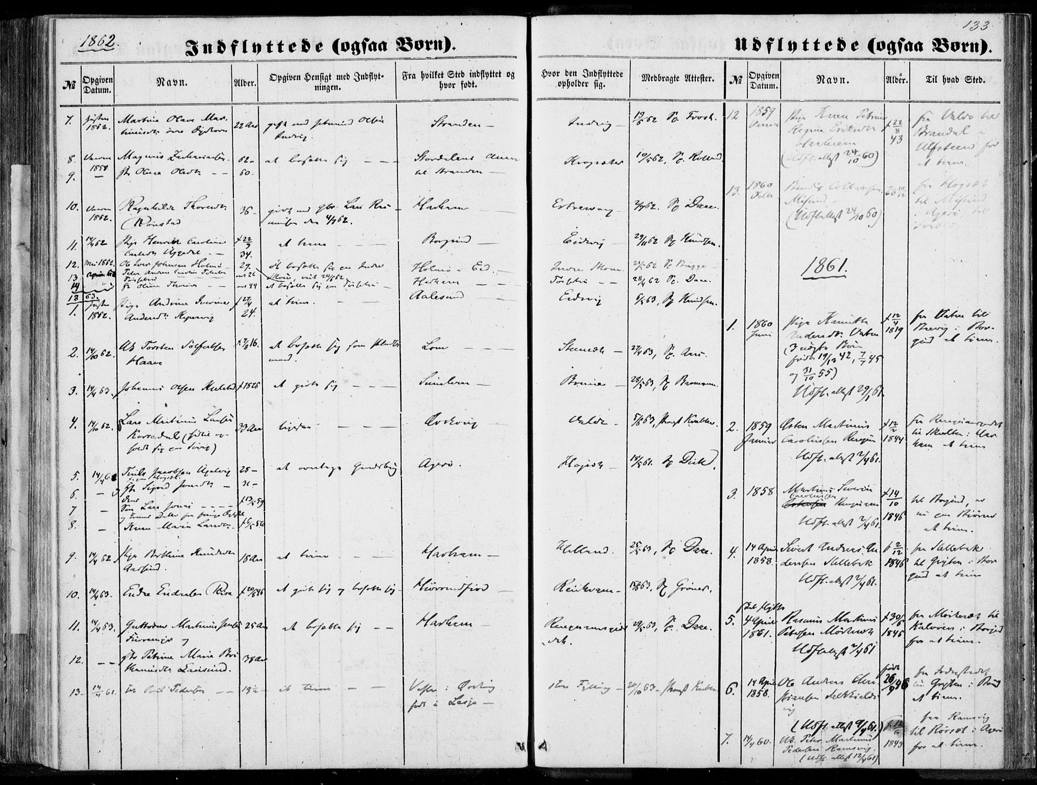 Ministerialprotokoller, klokkerbøker og fødselsregistre - Møre og Romsdal, AV/SAT-A-1454/524/L0354: Parish register (official) no. 524A06, 1857-1863, p. 133