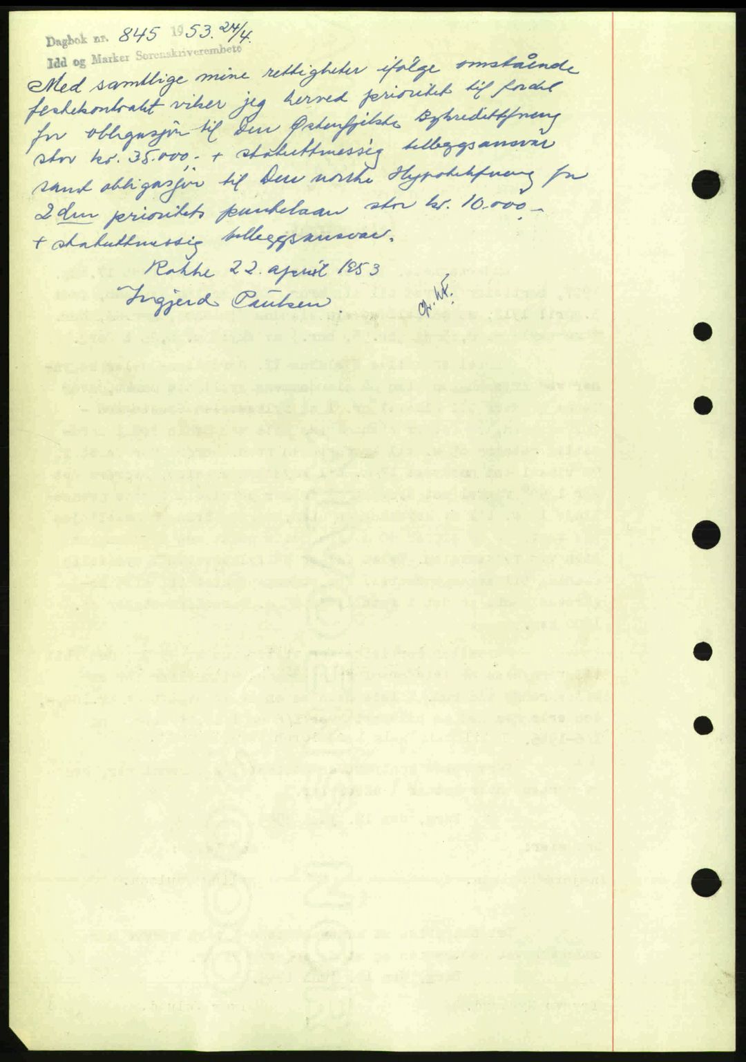 Idd og Marker sorenskriveri, AV/SAO-A-10283/G/Gb/Gbb/L0007: Mortgage book no. A7, 1944-1945, Diary no: : 478/1945