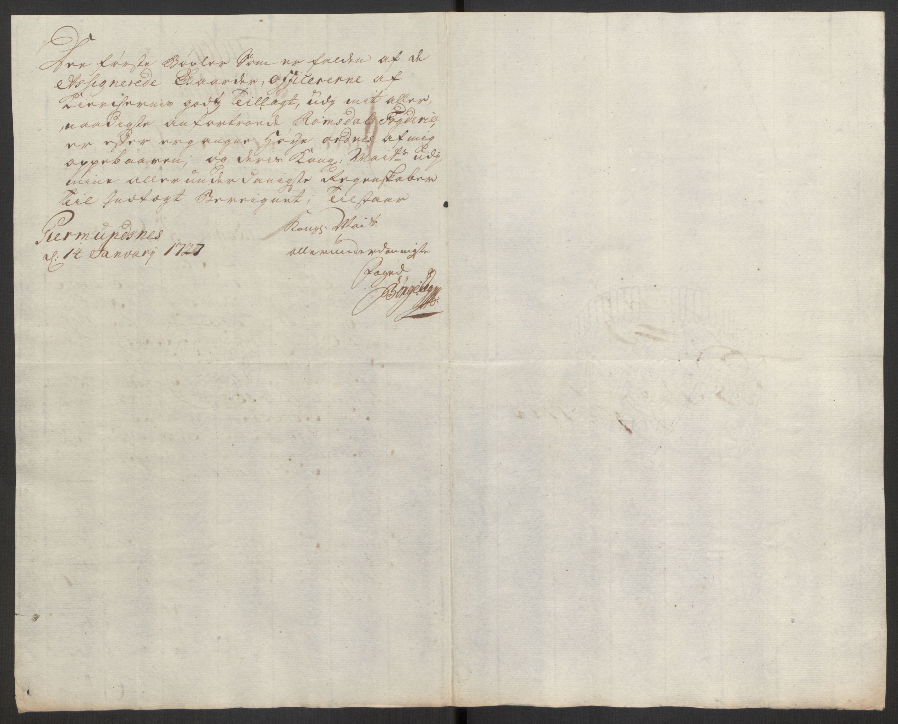 Rentekammeret inntil 1814, Reviderte regnskaper, Fogderegnskap, AV/RA-EA-4092/R56/L3758: Fogderegnskap Nordmøre, 1725, p. 336