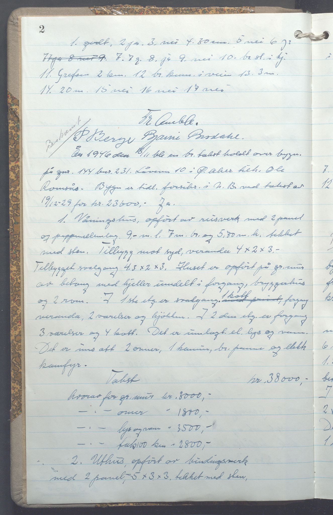 Lensmennene i Aker, OBA/A-10133/F/Fc/L0037: Branntakstprotokoll, 1944-1946, p. 2