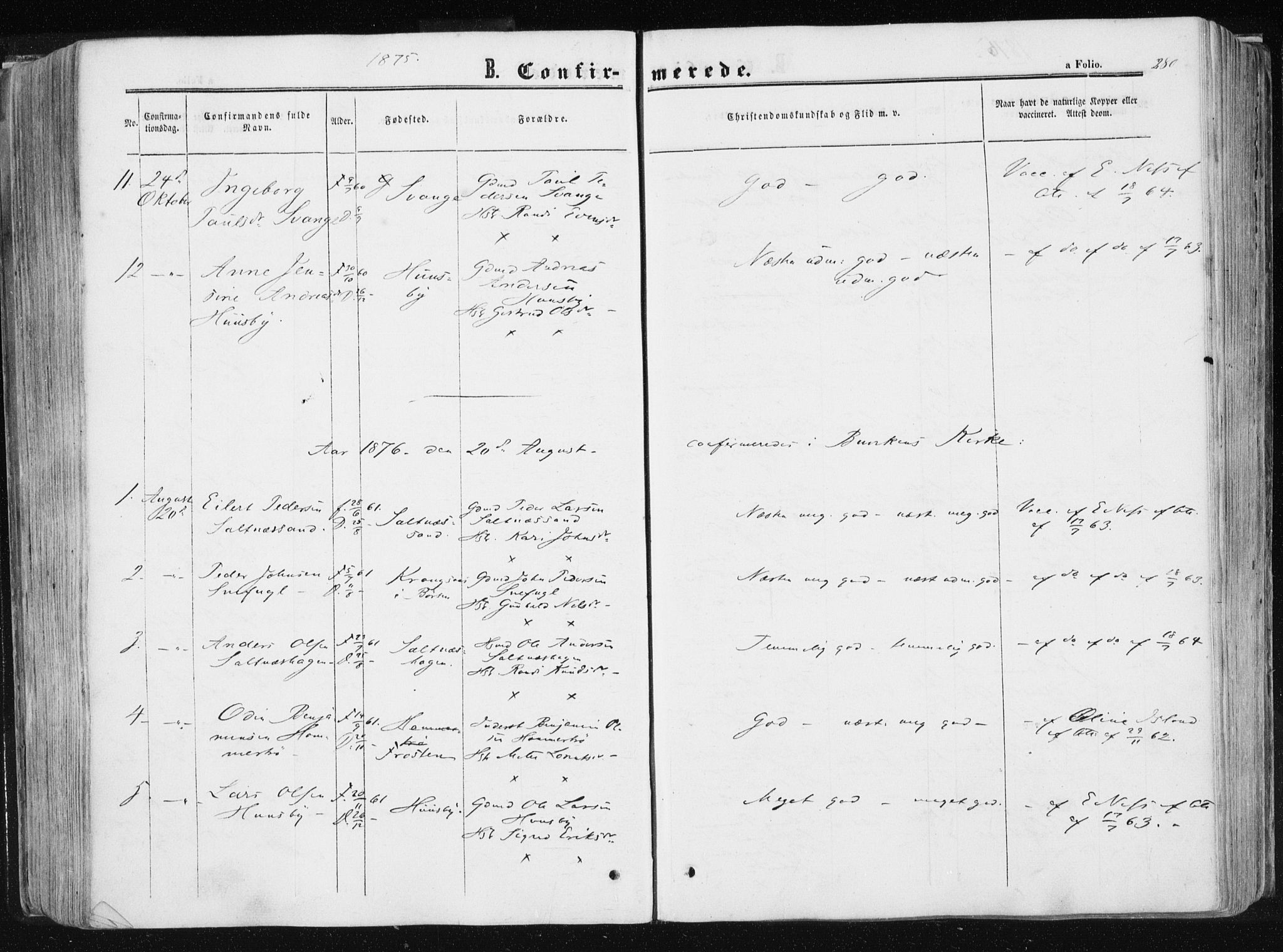 Ministerialprotokoller, klokkerbøker og fødselsregistre - Sør-Trøndelag, AV/SAT-A-1456/612/L0377: Parish register (official) no. 612A09, 1859-1877, p. 280