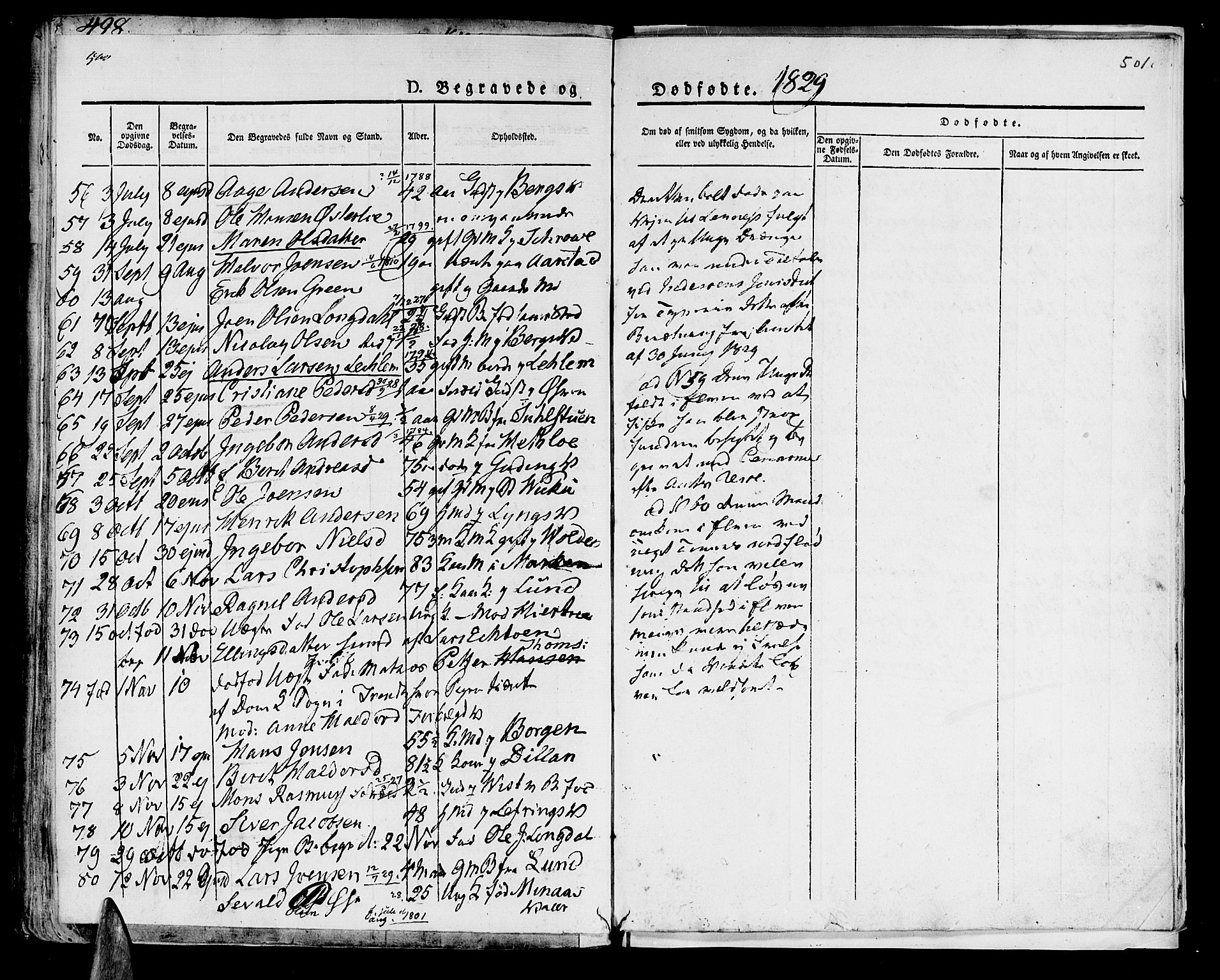 Ministerialprotokoller, klokkerbøker og fødselsregistre - Nord-Trøndelag, SAT/A-1458/723/L0237: Parish register (official) no. 723A06, 1822-1830, p. 500-501
