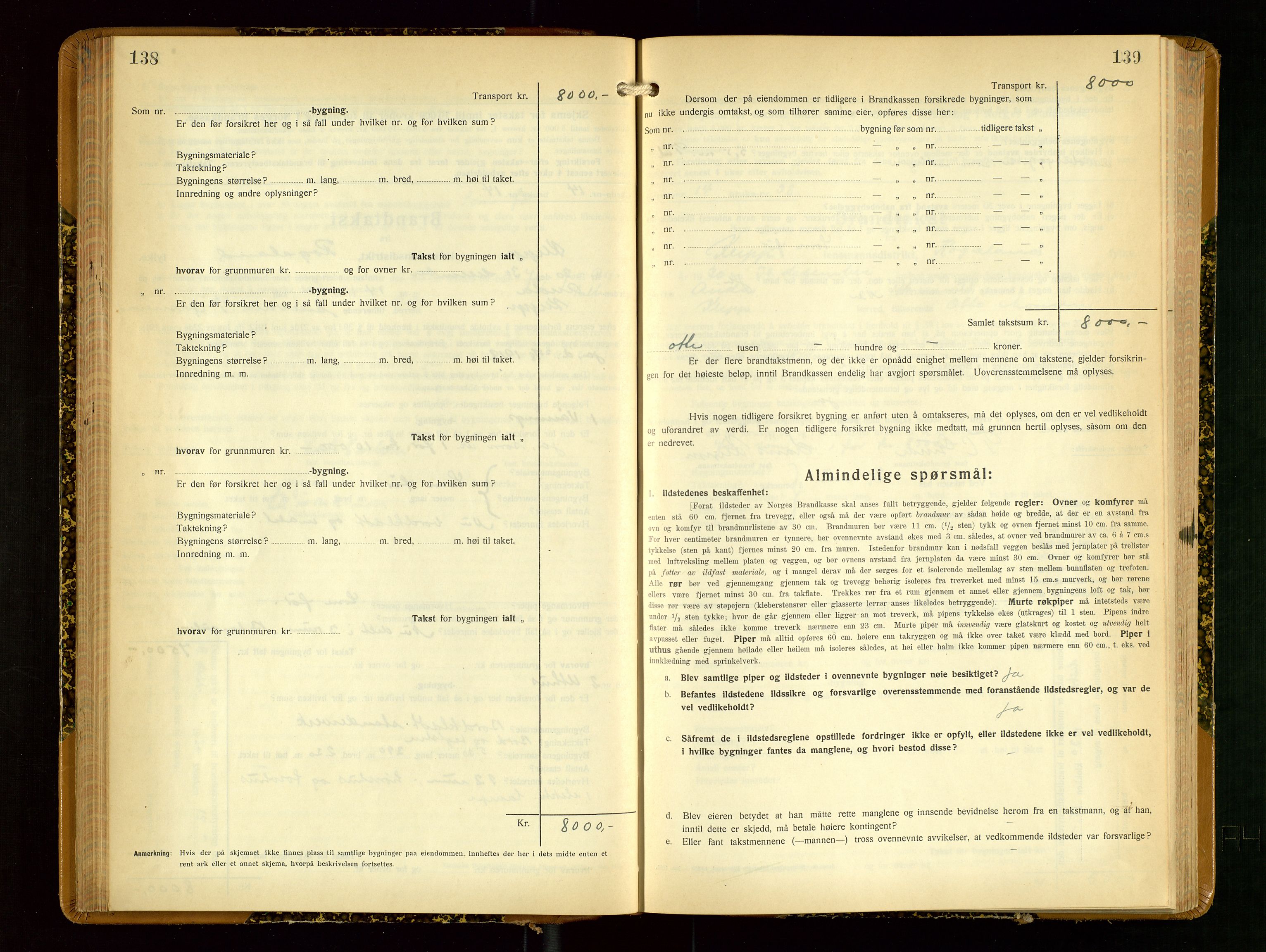 Klepp lensmannskontor, AV/SAST-A-100163/Goc/L0012: "Brandtakstprotokoll" m/register, 1929-1933, p. 138-139